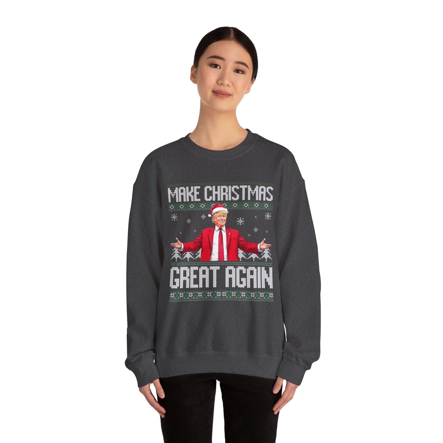 (Copy) Make Christmas Great Again Ugly Christmas Sweater Holiday Santa Suit Crewneck Sweatshirt