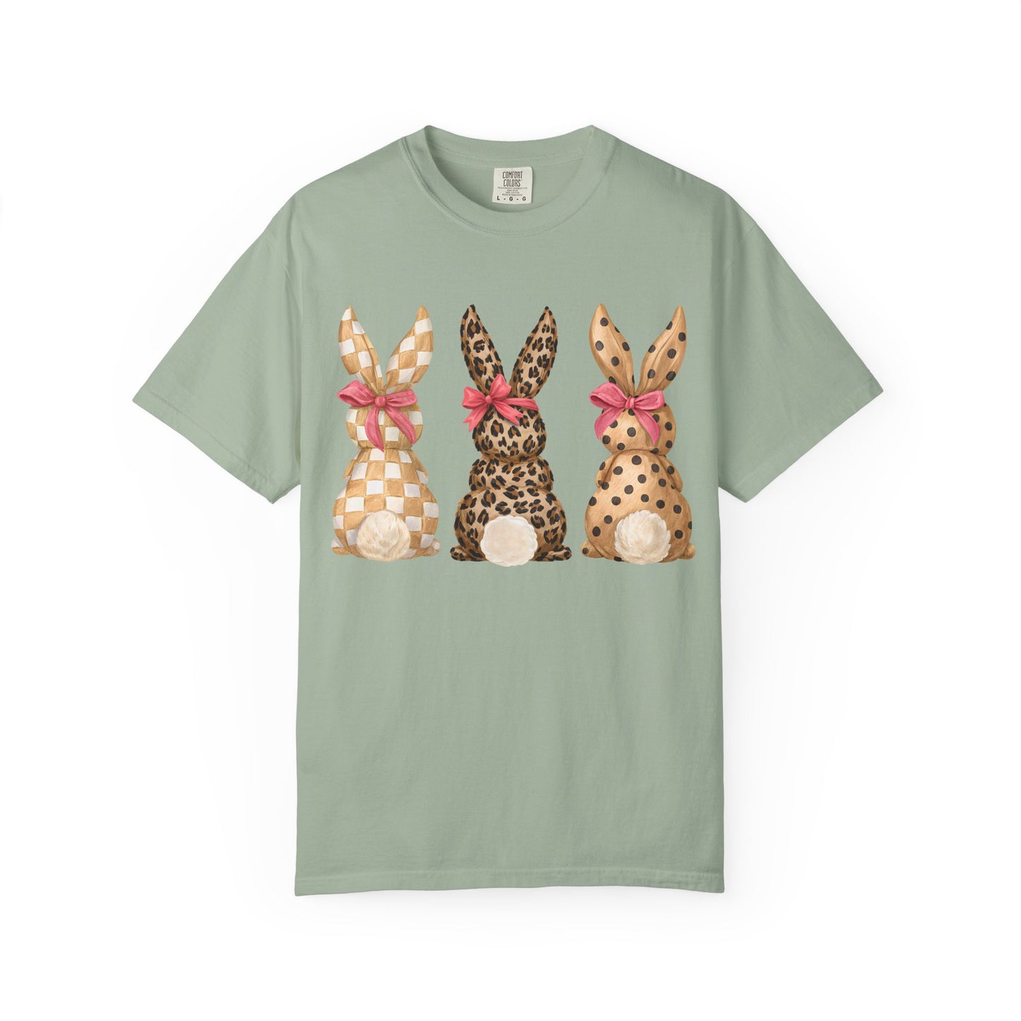 Easter Bunny Trio T-Shirt — Patterned Bunny Back Print