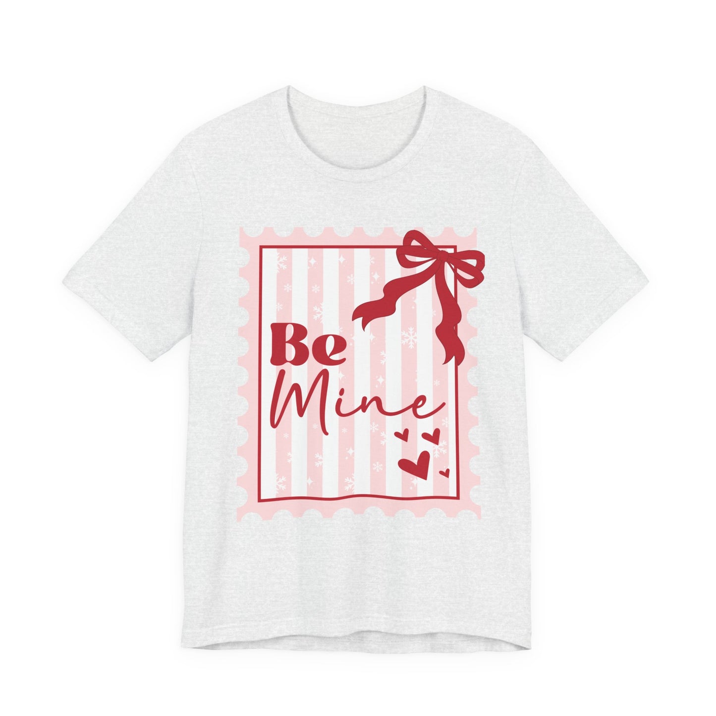 Be Mine Valentine Tee — Cute Pink Gift Stamp T‑Shirt