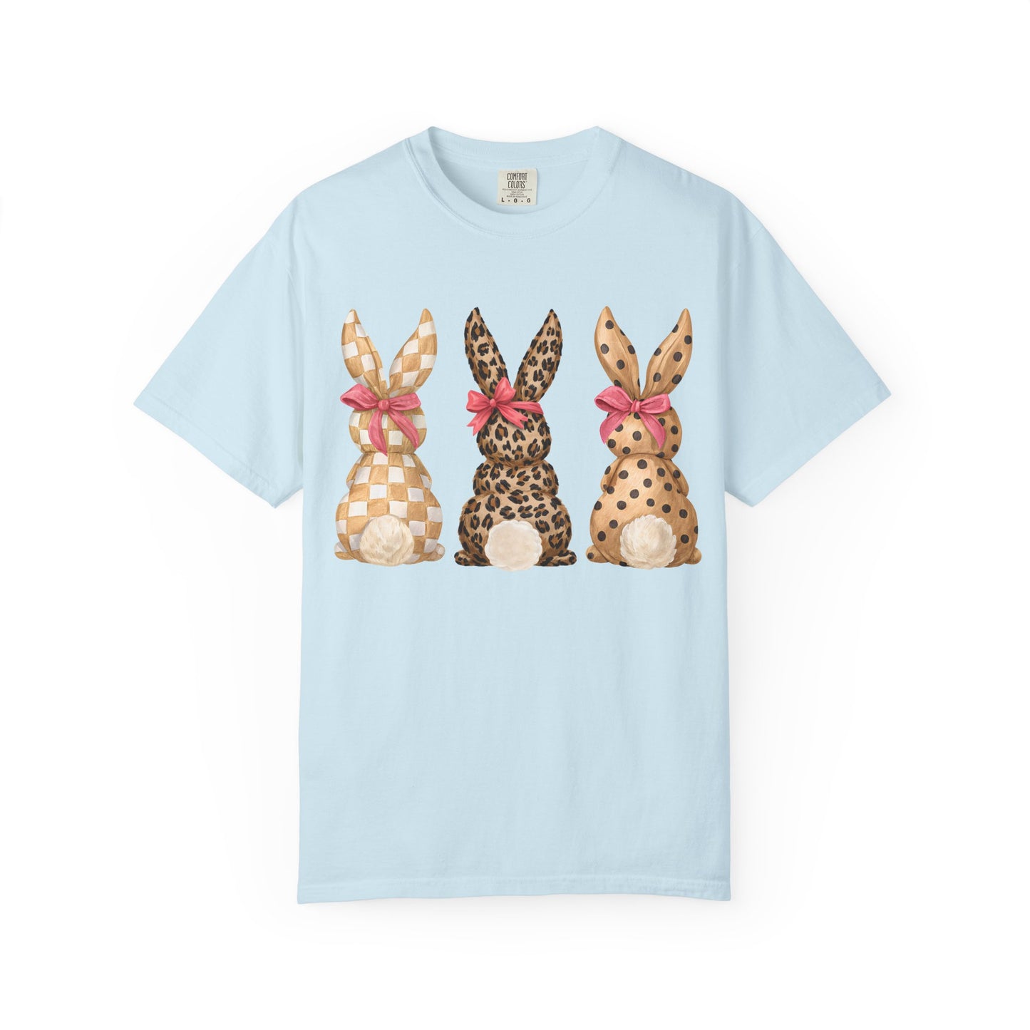 Easter Bunny Trio T-Shirt — Patterned Bunny Back Print