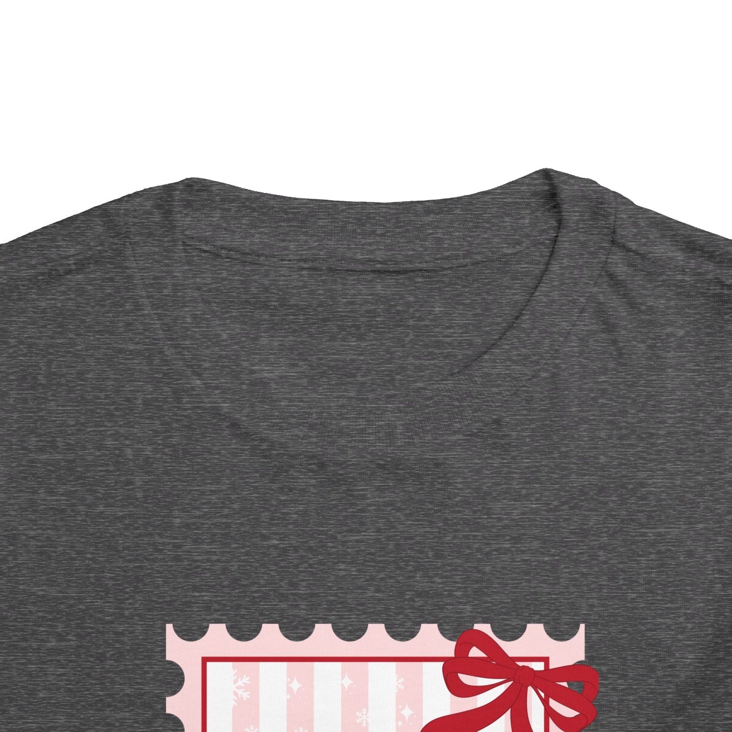 Be Mine Toddler Tee — Valentine’s Day Pink Stamp Design
