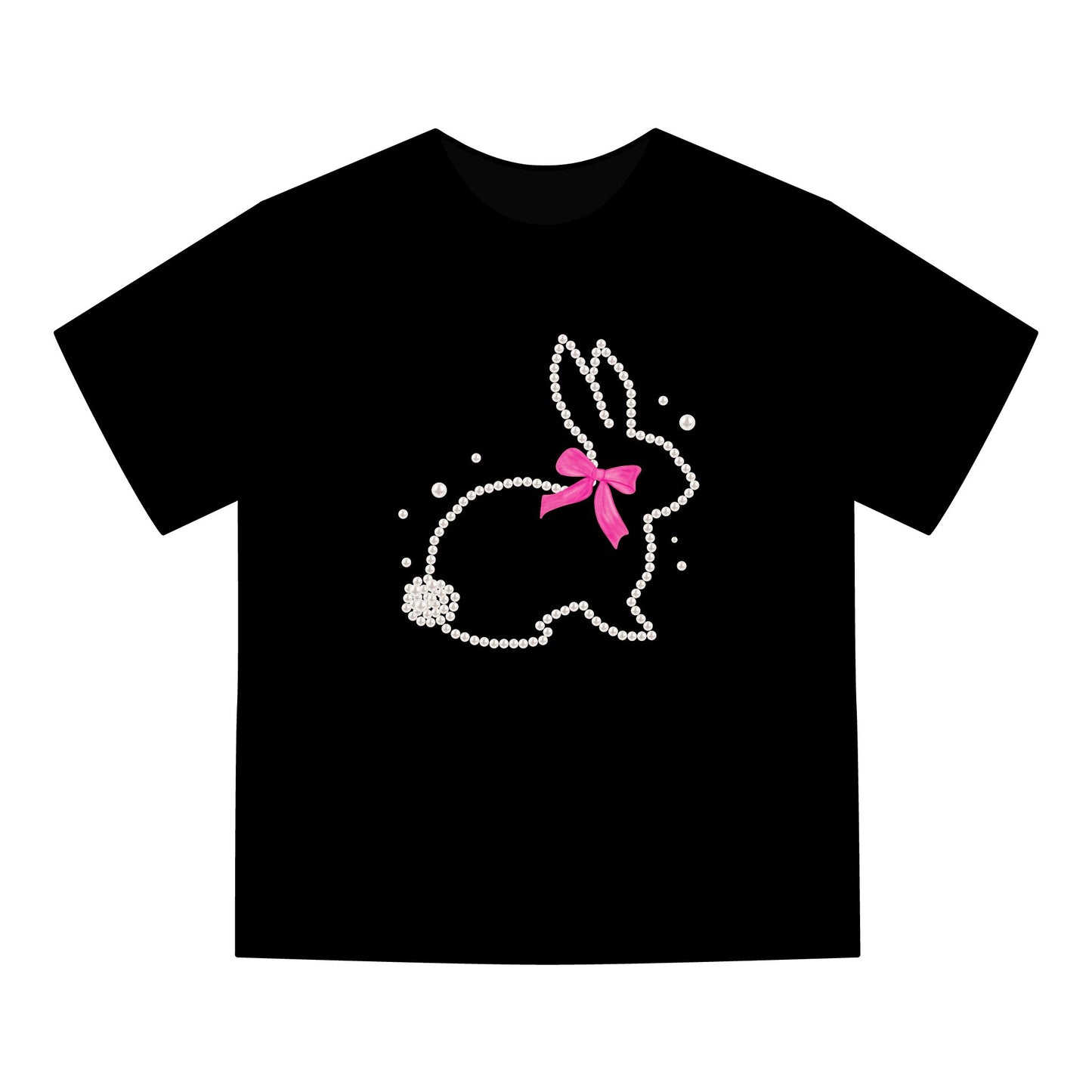 Easter Bunny T-Shirt — Sparkle Bunny with Pink Bow