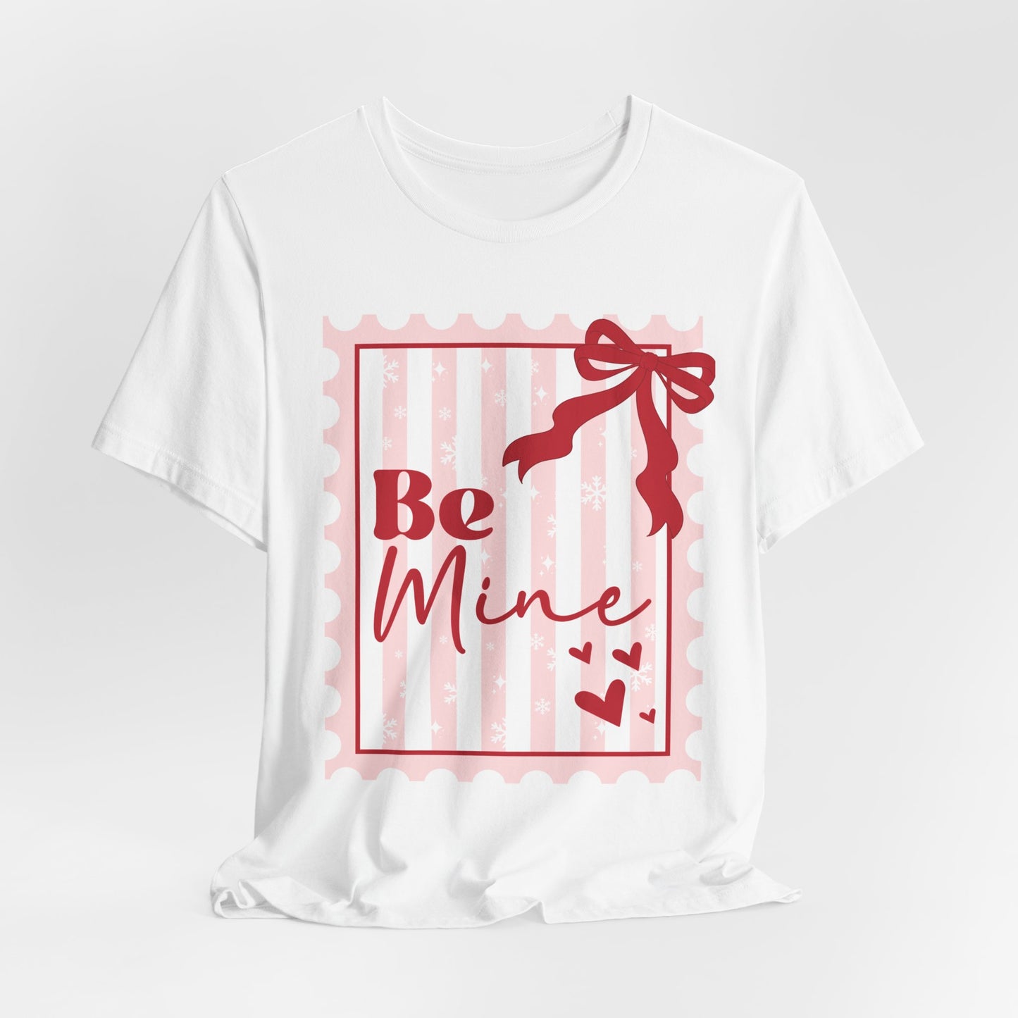 Be Mine Valentine Tee — Cute Pink Gift Stamp T‑Shirt
