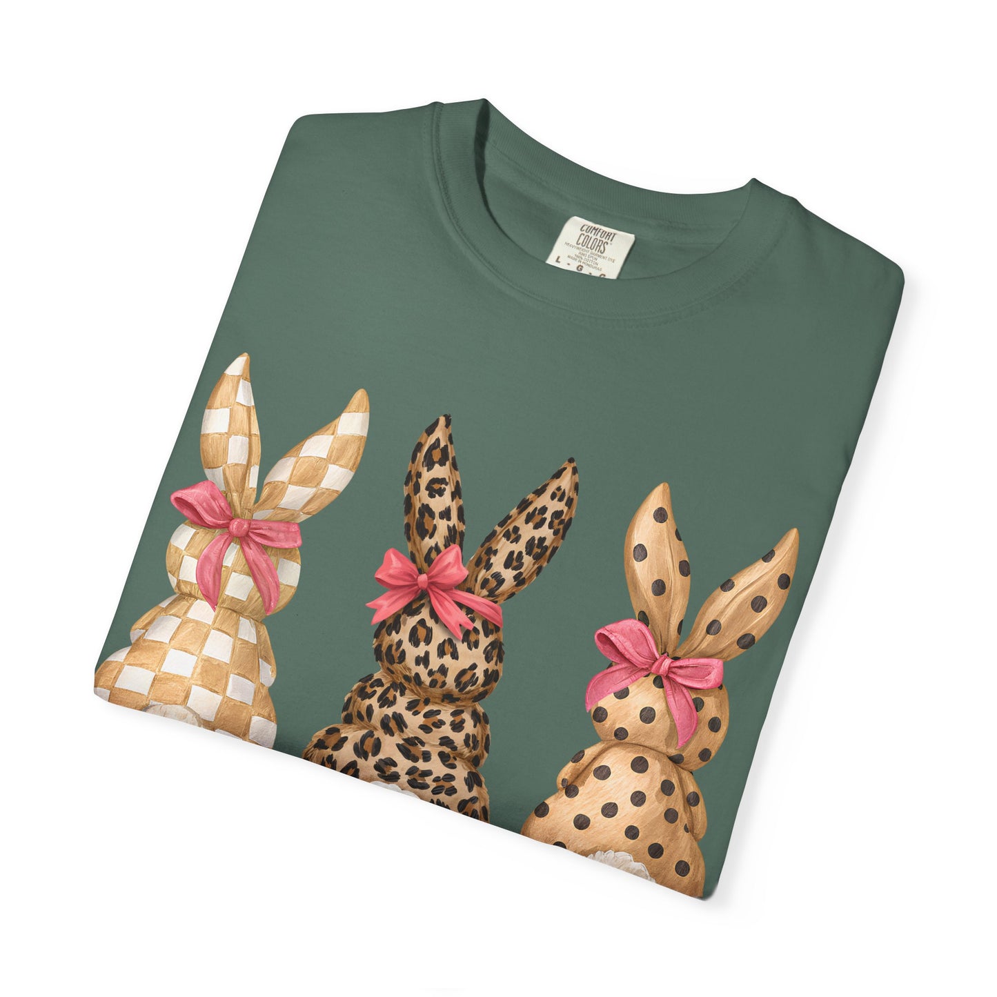 Easter Bunny Trio T-Shirt — Patterned Bunny Back Print