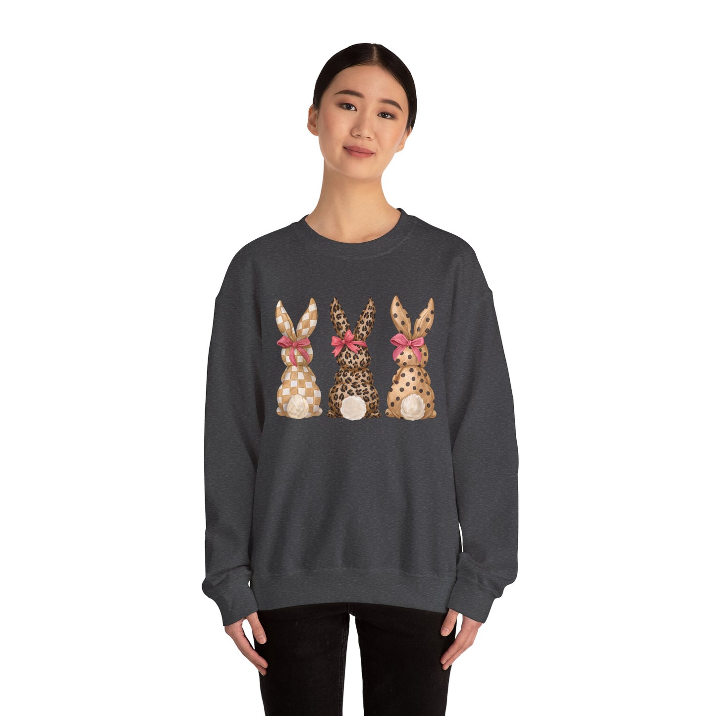 Easter Leopard Bunny Crewneck Sweatshirt