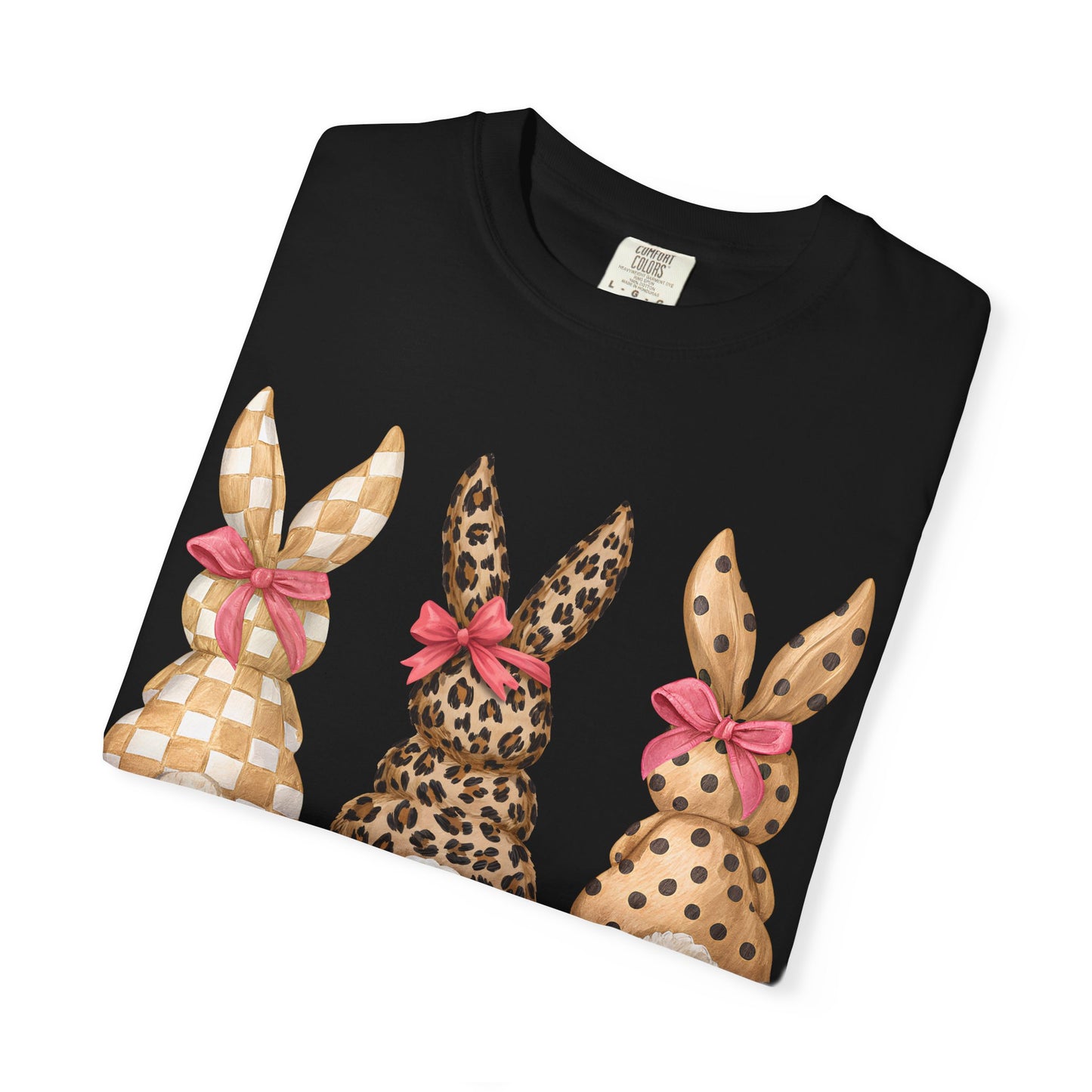 Easter Bunny Trio T-Shirt — Patterned Bunny Back Print