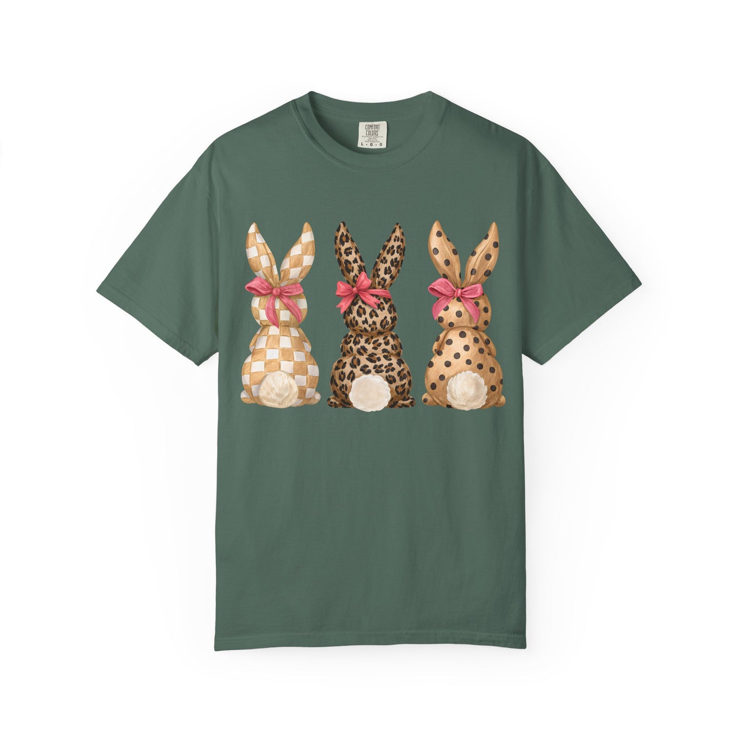 Easter Bunny Trio T-Shirt — Patterned Bunny Back Print
