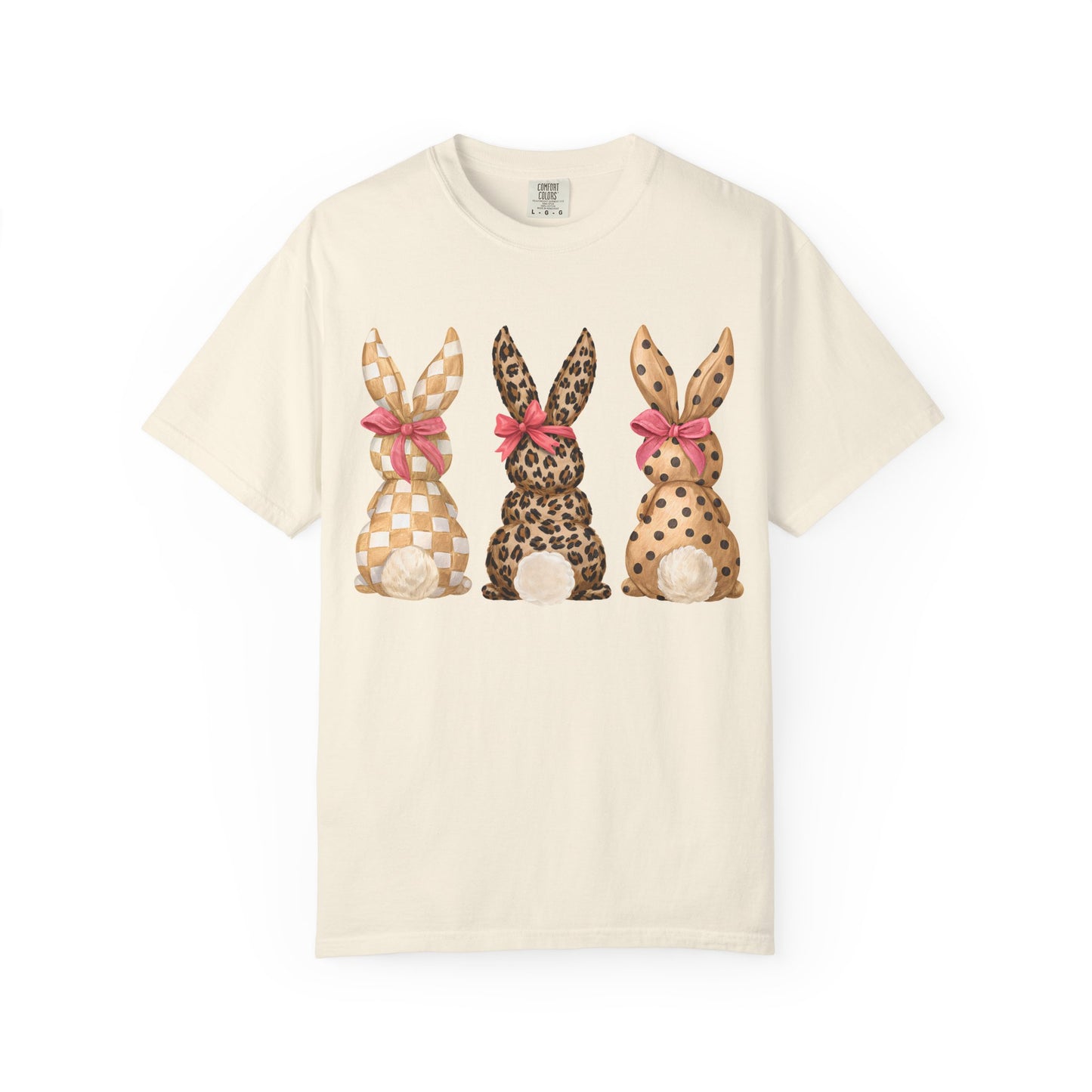 Easter Bunny Trio T-Shirt — Patterned Bunny Back Print