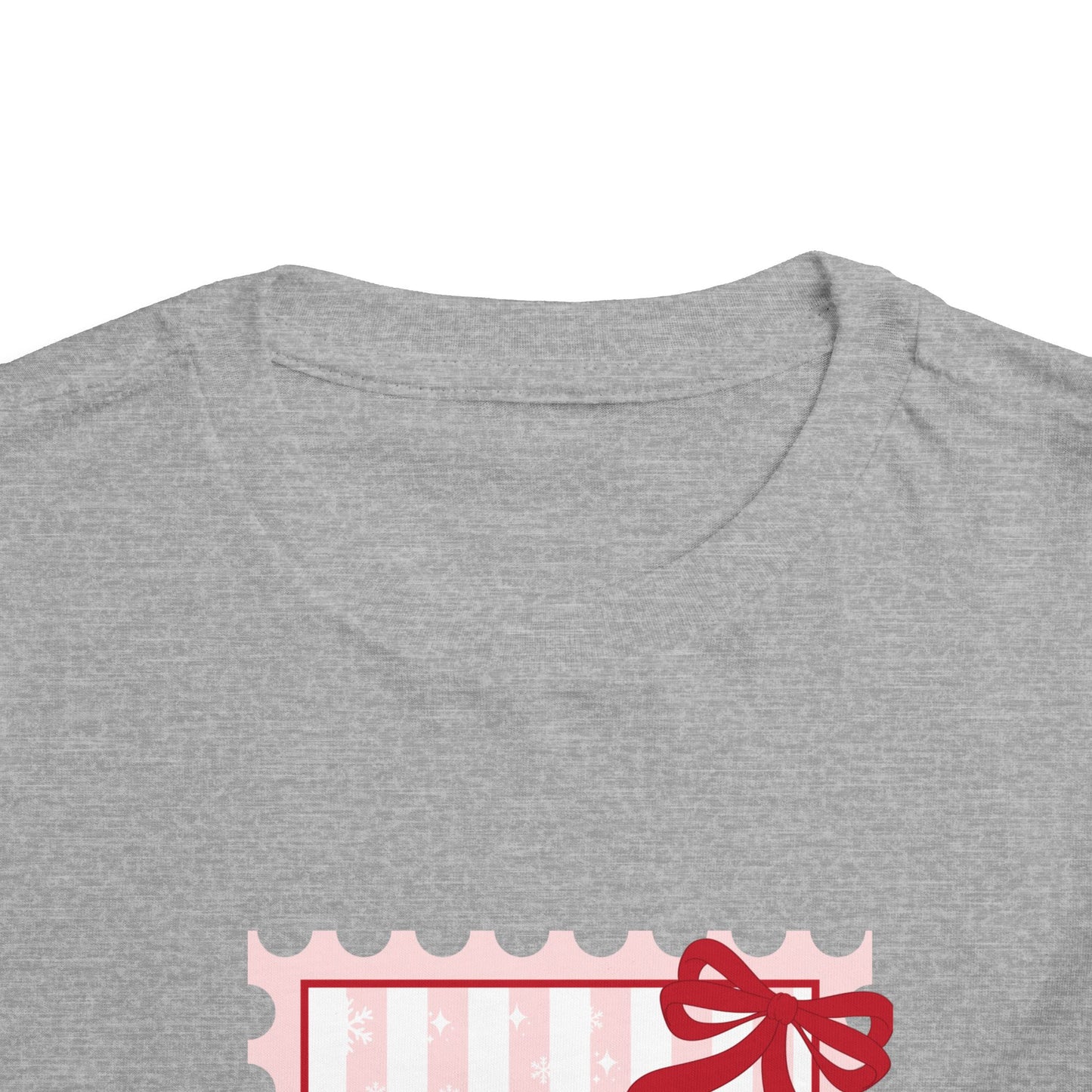 Be Mine Toddler Tee — Valentine’s Day Pink Stamp Design