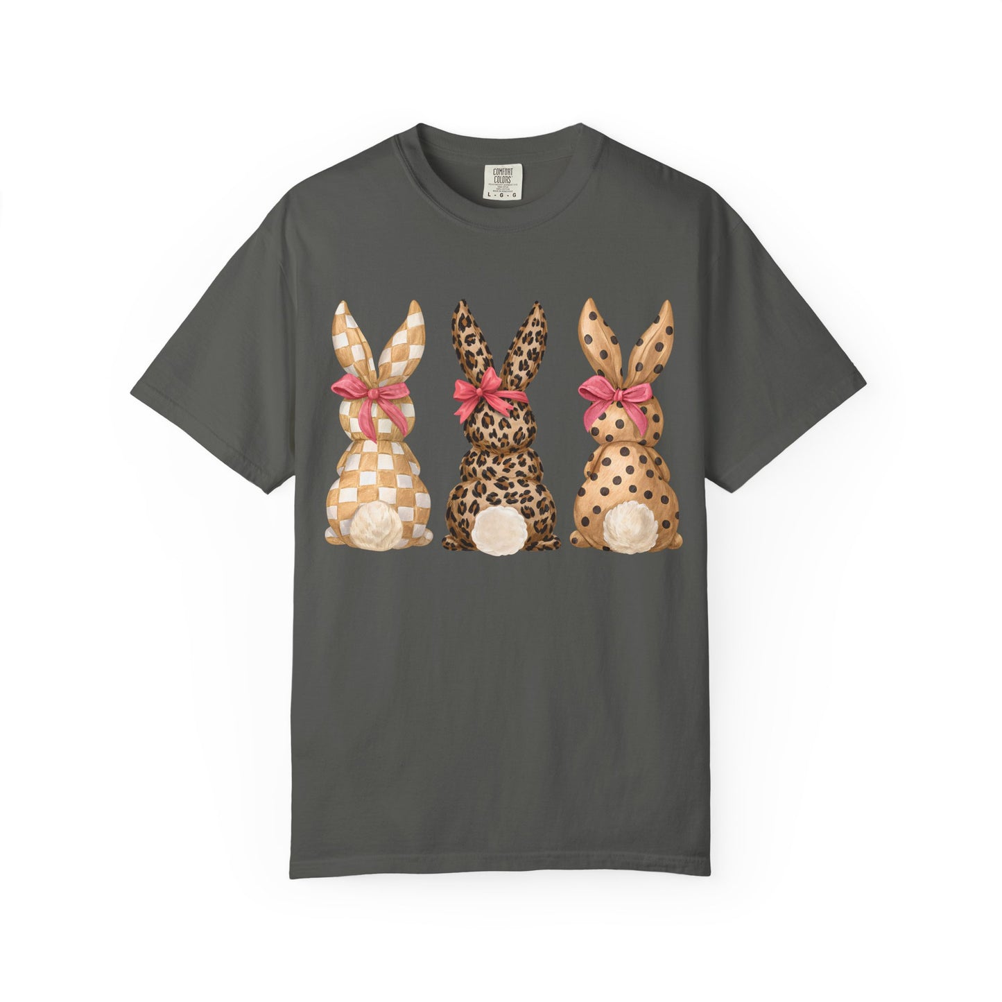 Easter Bunny Trio T-Shirt — Patterned Bunny Back Print