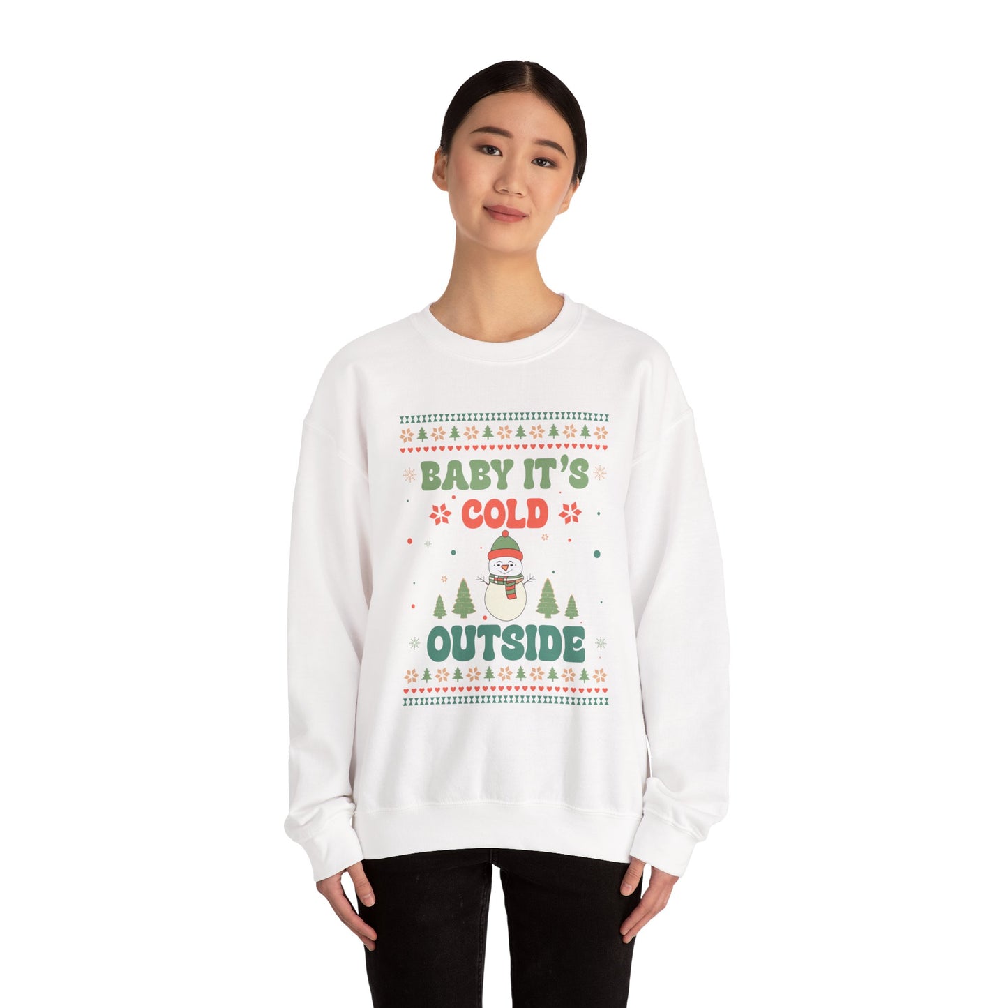 Baby It's Cold Outside Sweatshirt — Cute Holiday Penguin Christmas Crewneck