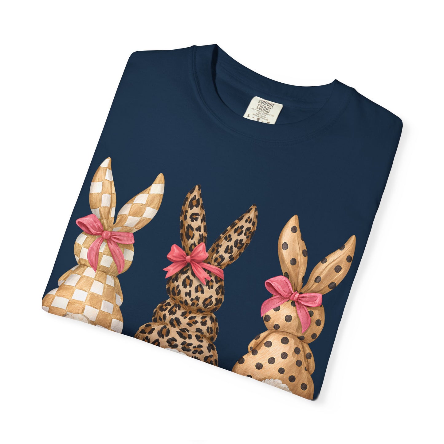 Easter Bunny Trio T-Shirt — Patterned Bunny Back Print