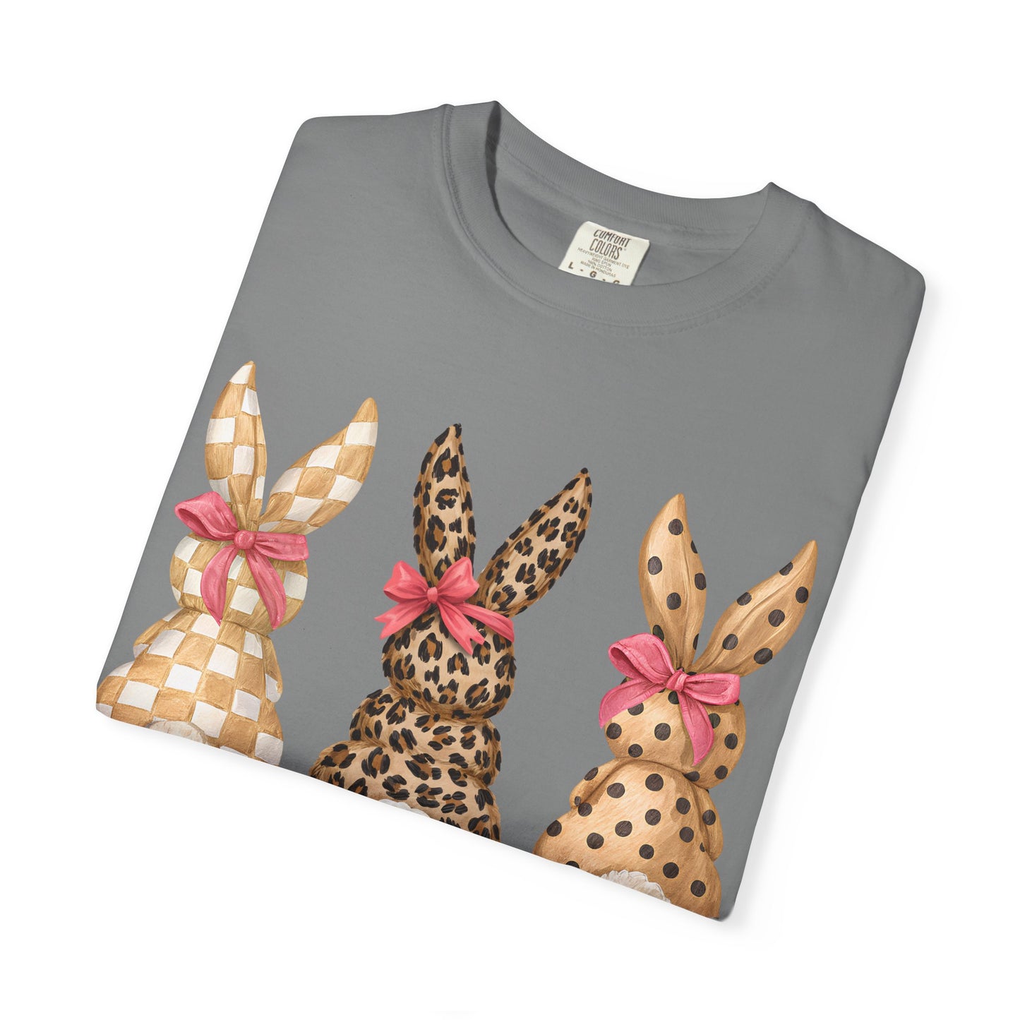 Easter Bunny Trio T-Shirt — Patterned Bunny Back Print
