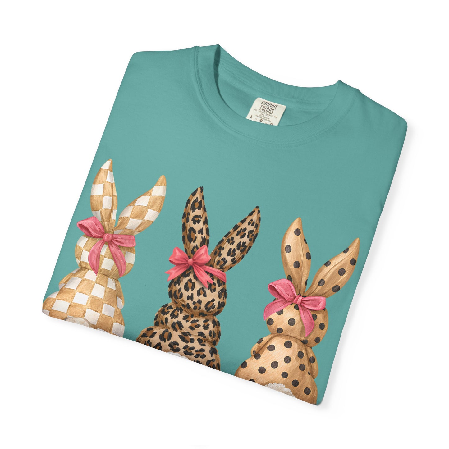 Easter Bunny Trio T-Shirt — Patterned Bunny Back Print