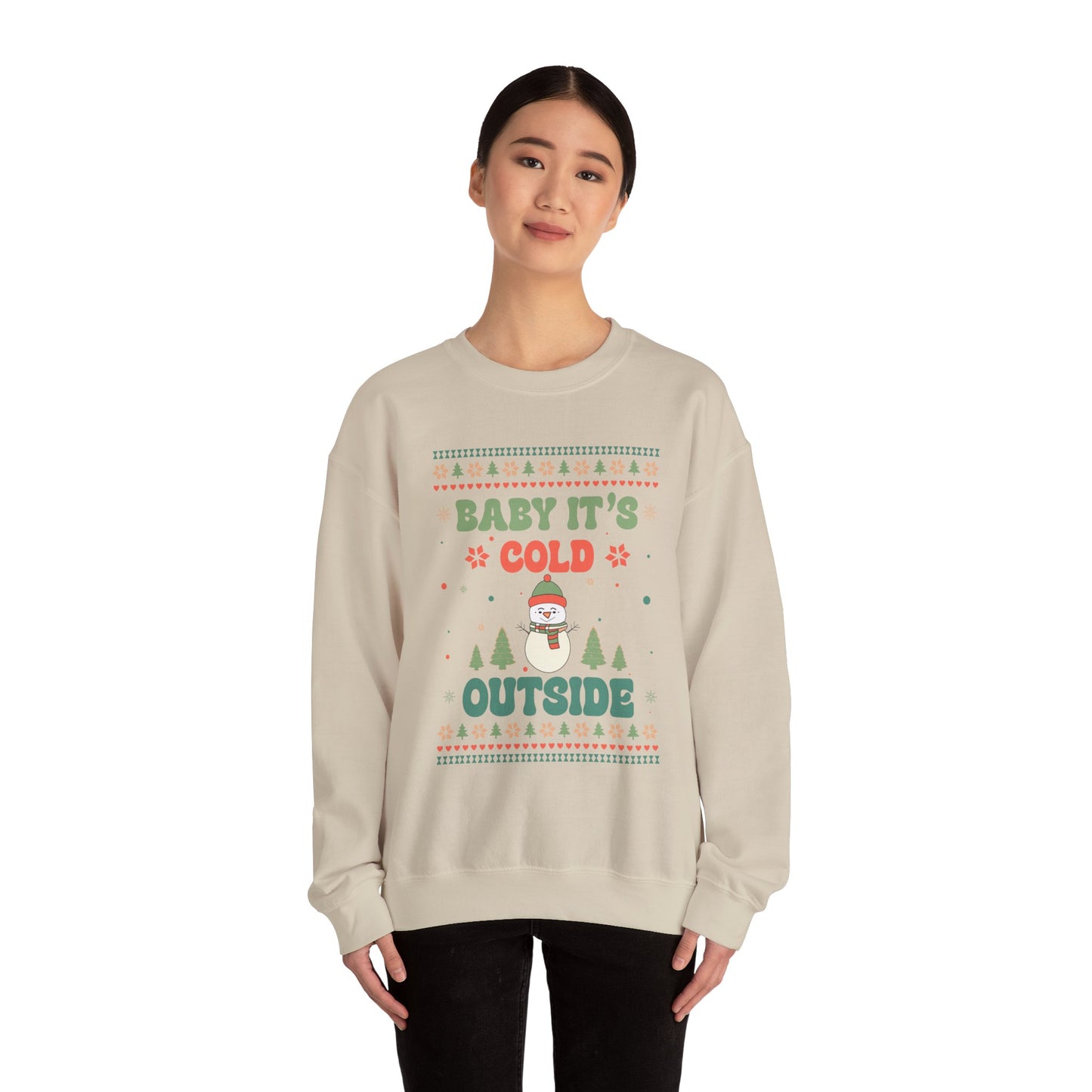 Baby It's Cold Outside Sweatshirt — Cute Holiday Penguin Christmas Crewneck