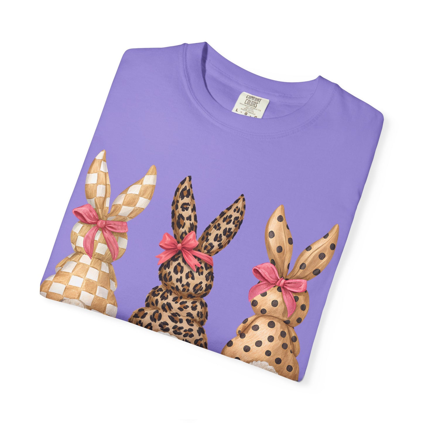 Easter Bunny Trio T-Shirt — Patterned Bunny Back Print