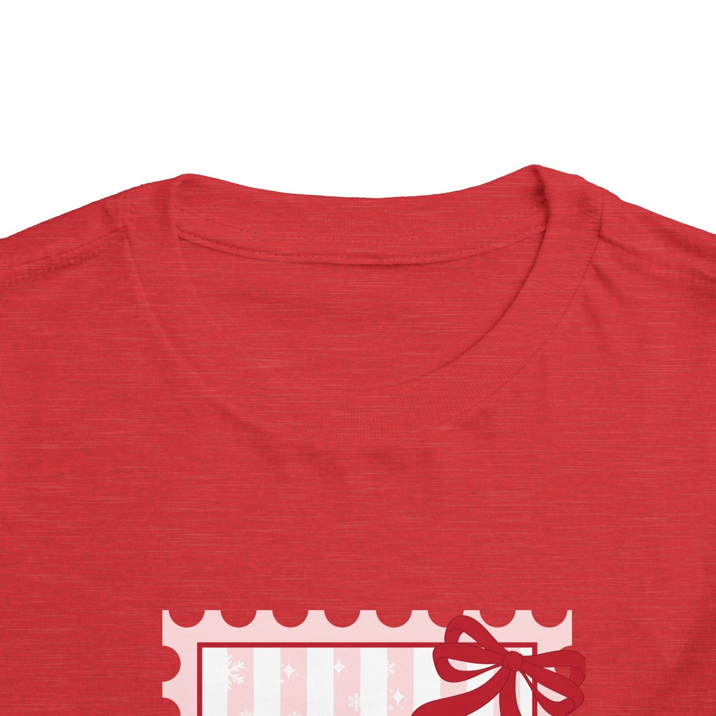 Be Mine Toddler Tee — Valentine’s Day Pink Stamp Design