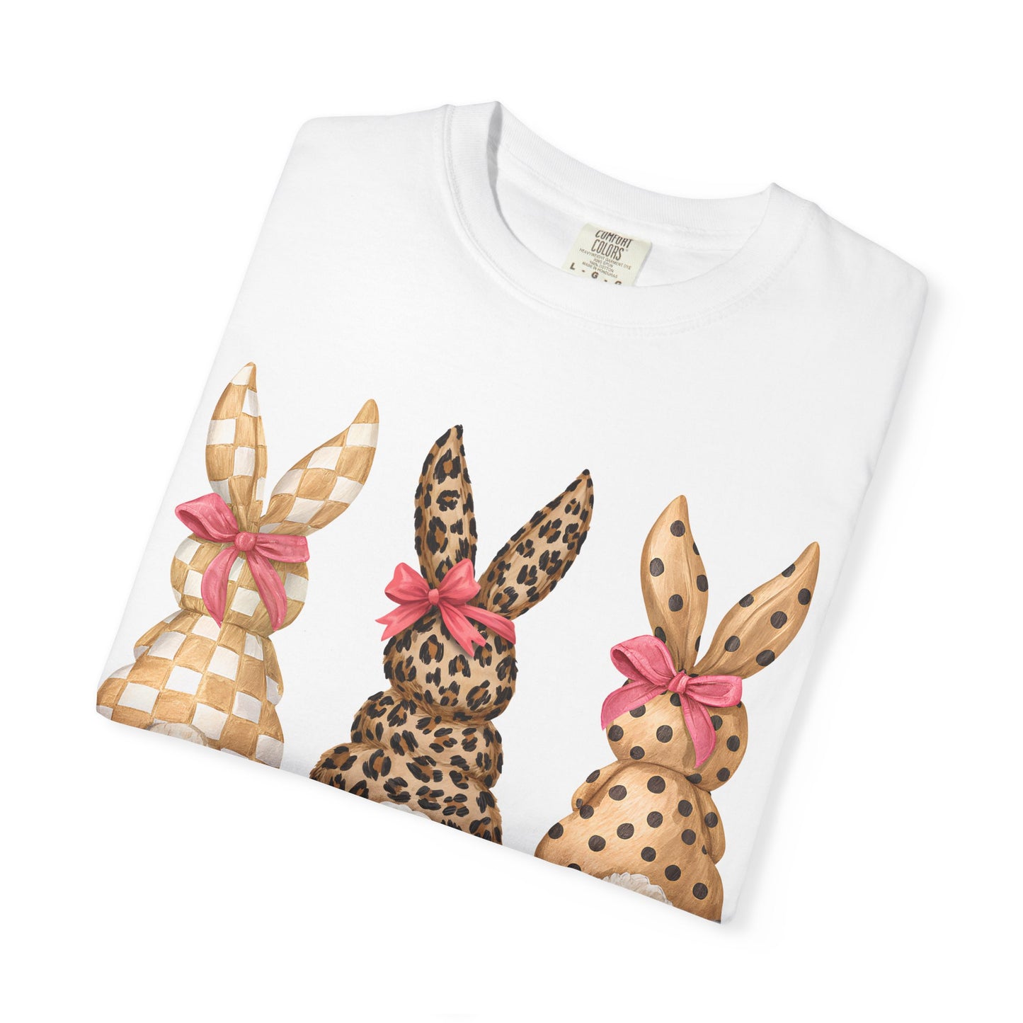 Easter Bunny Trio T-Shirt — Patterned Bunny Back Print