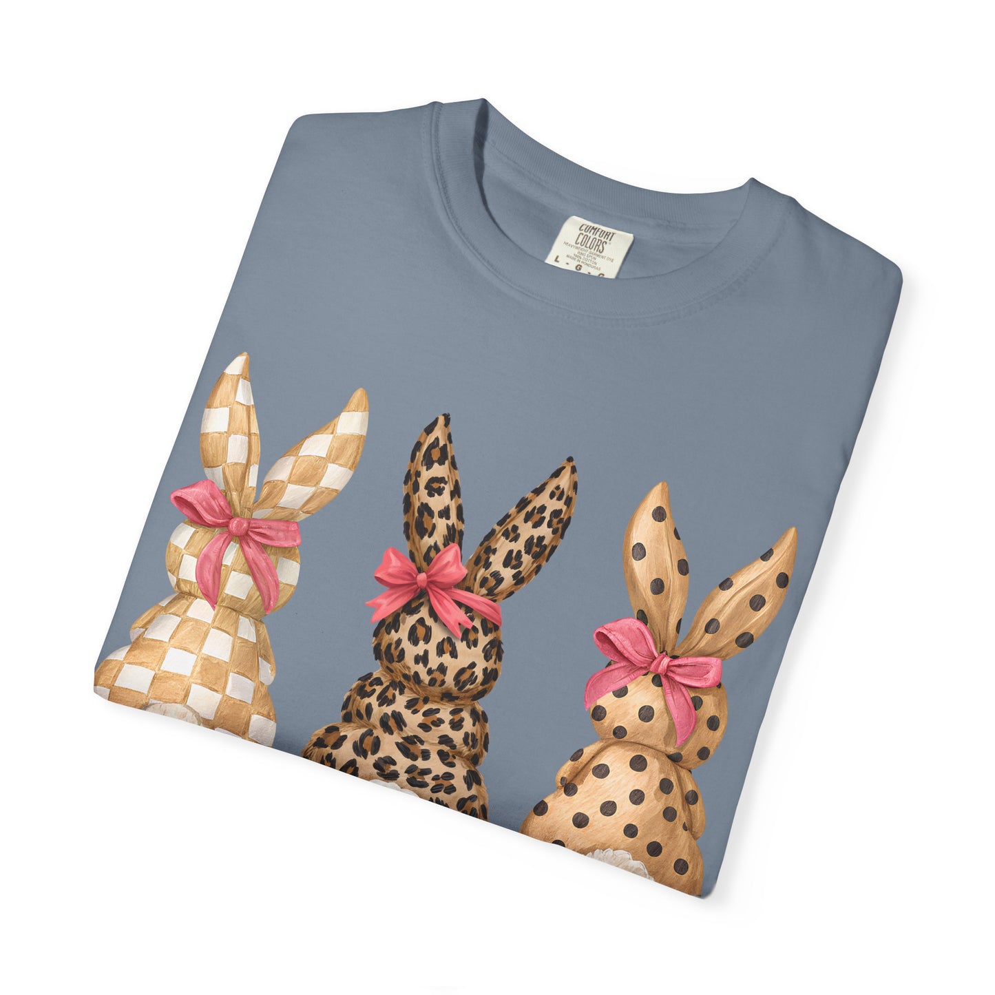 Easter Bunny Trio T-Shirt — Patterned Bunny Back Print
