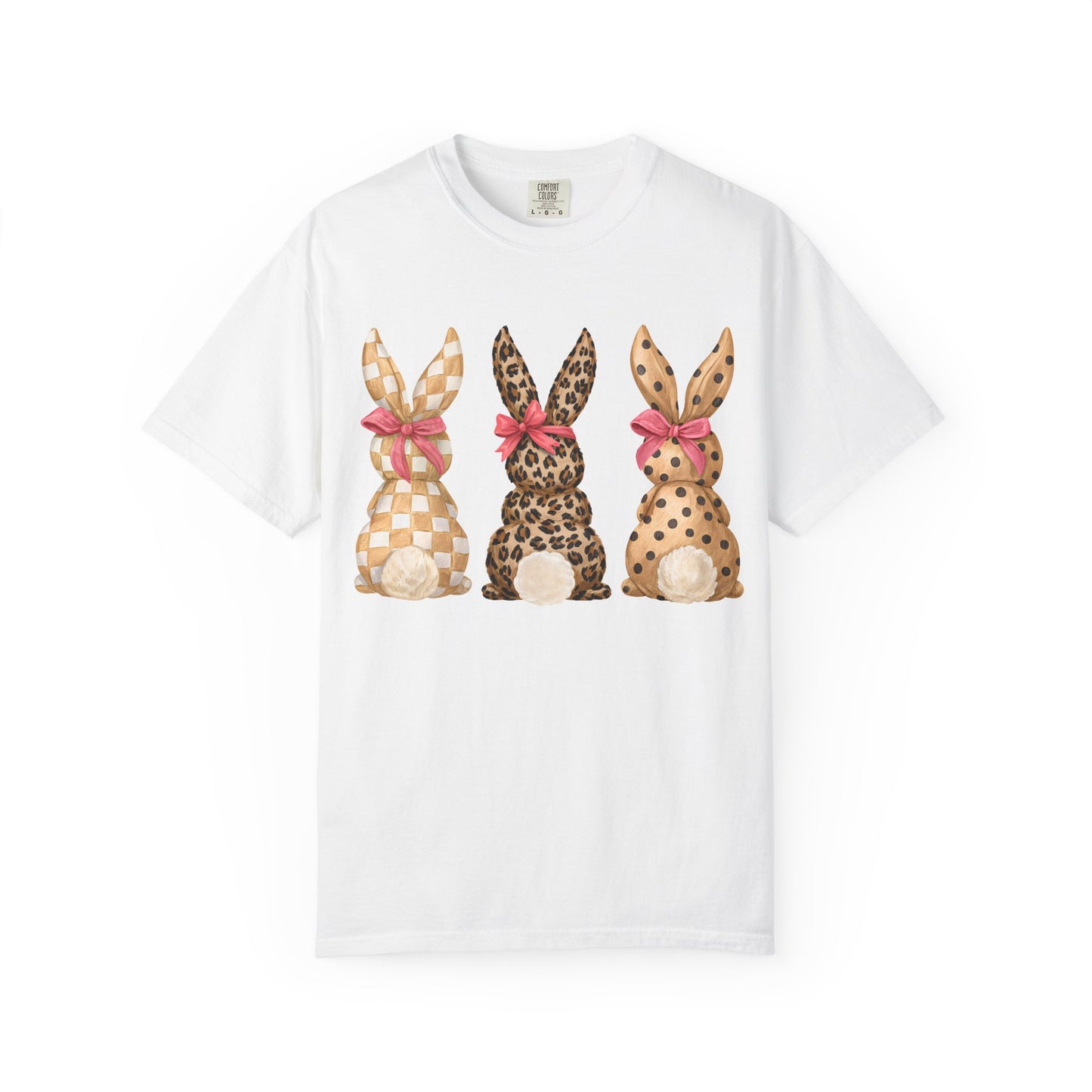 Easter Bunny Trio T-Shirt — Patterned Bunny Back Print