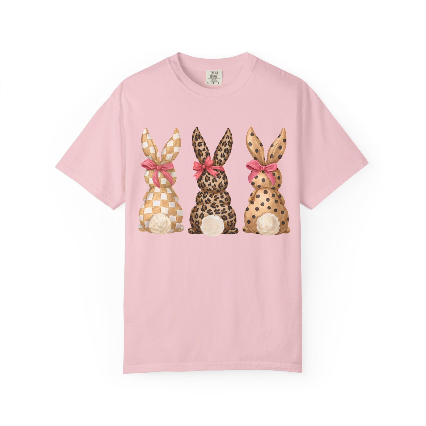 Easter Bunny Trio T-Shirt — Patterned Bunny Back Print