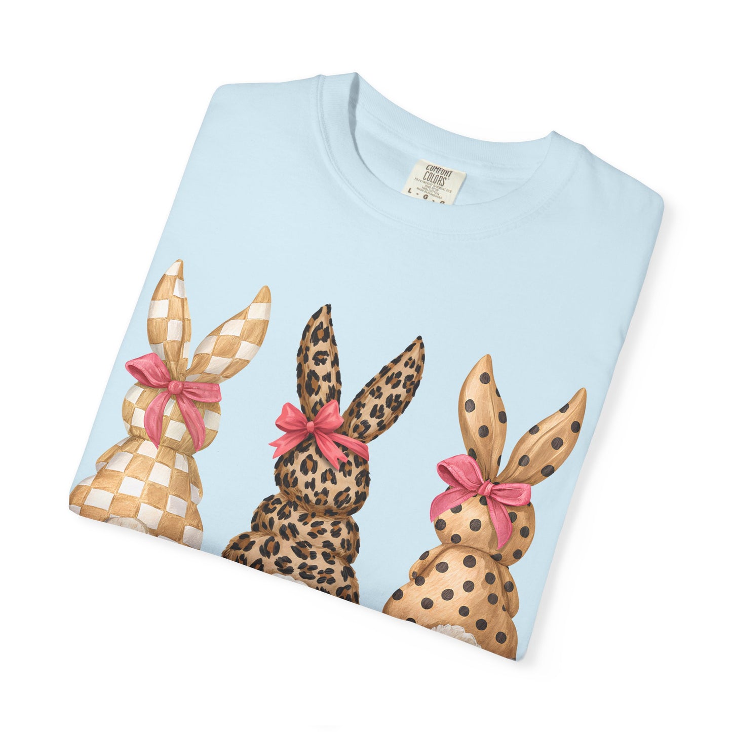 Easter Bunny Trio T-Shirt — Patterned Bunny Back Print