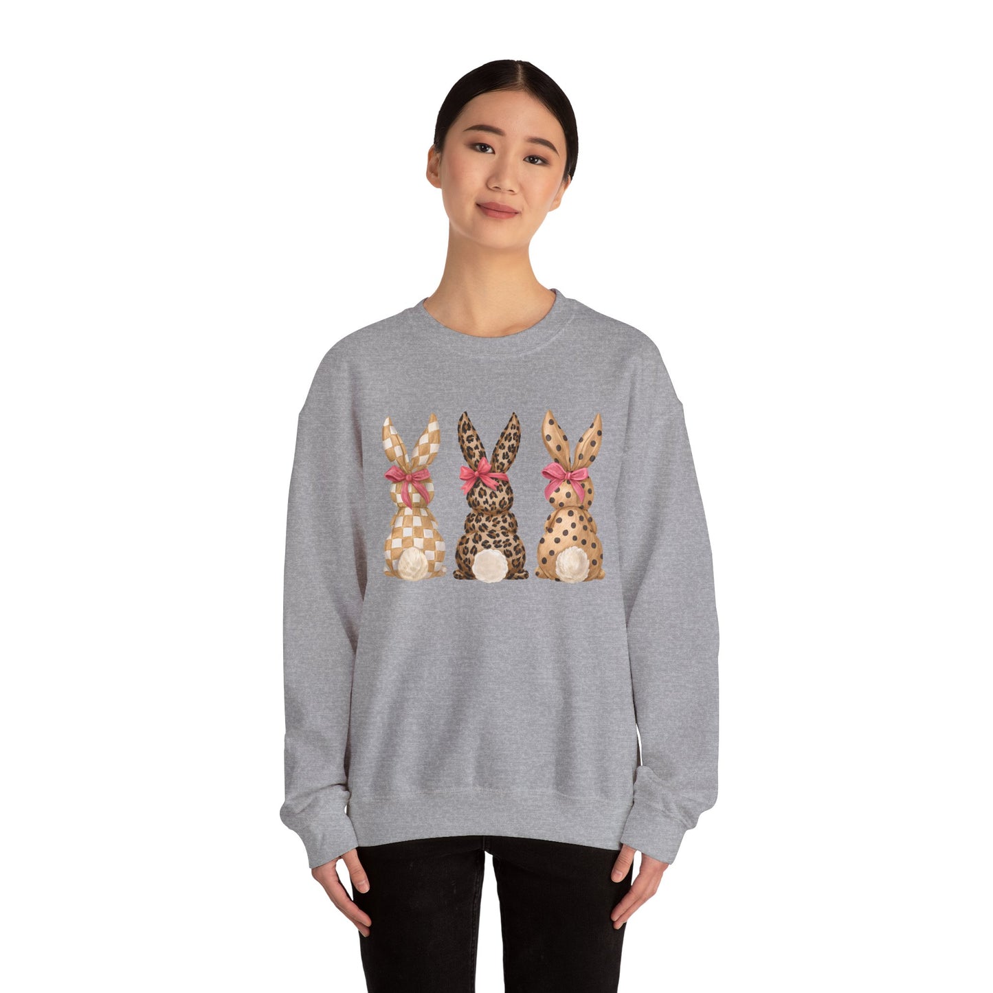 Easter Leopard Bunny Crewneck Sweatshirt