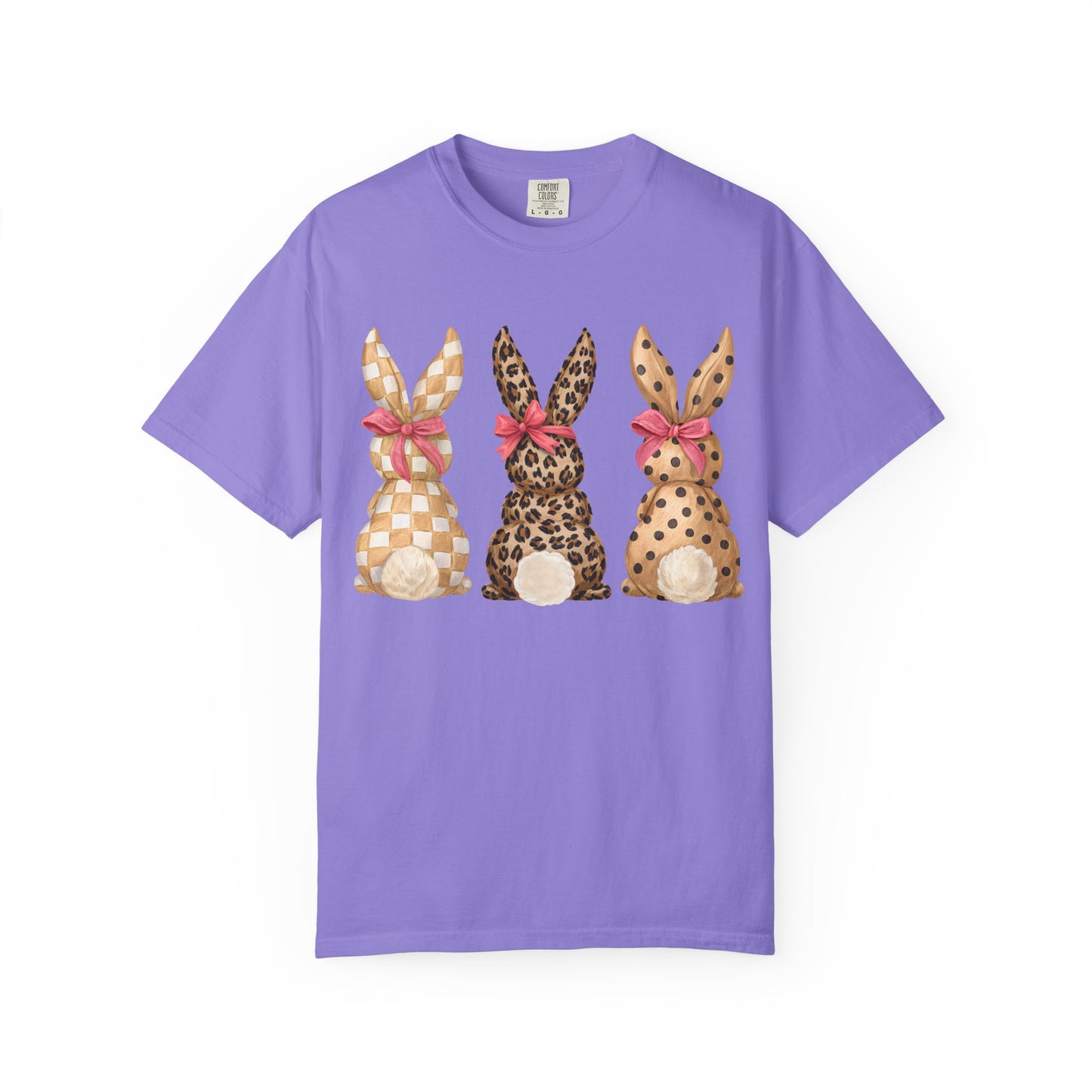 Easter Bunny Trio T-Shirt — Patterned Bunny Back Print