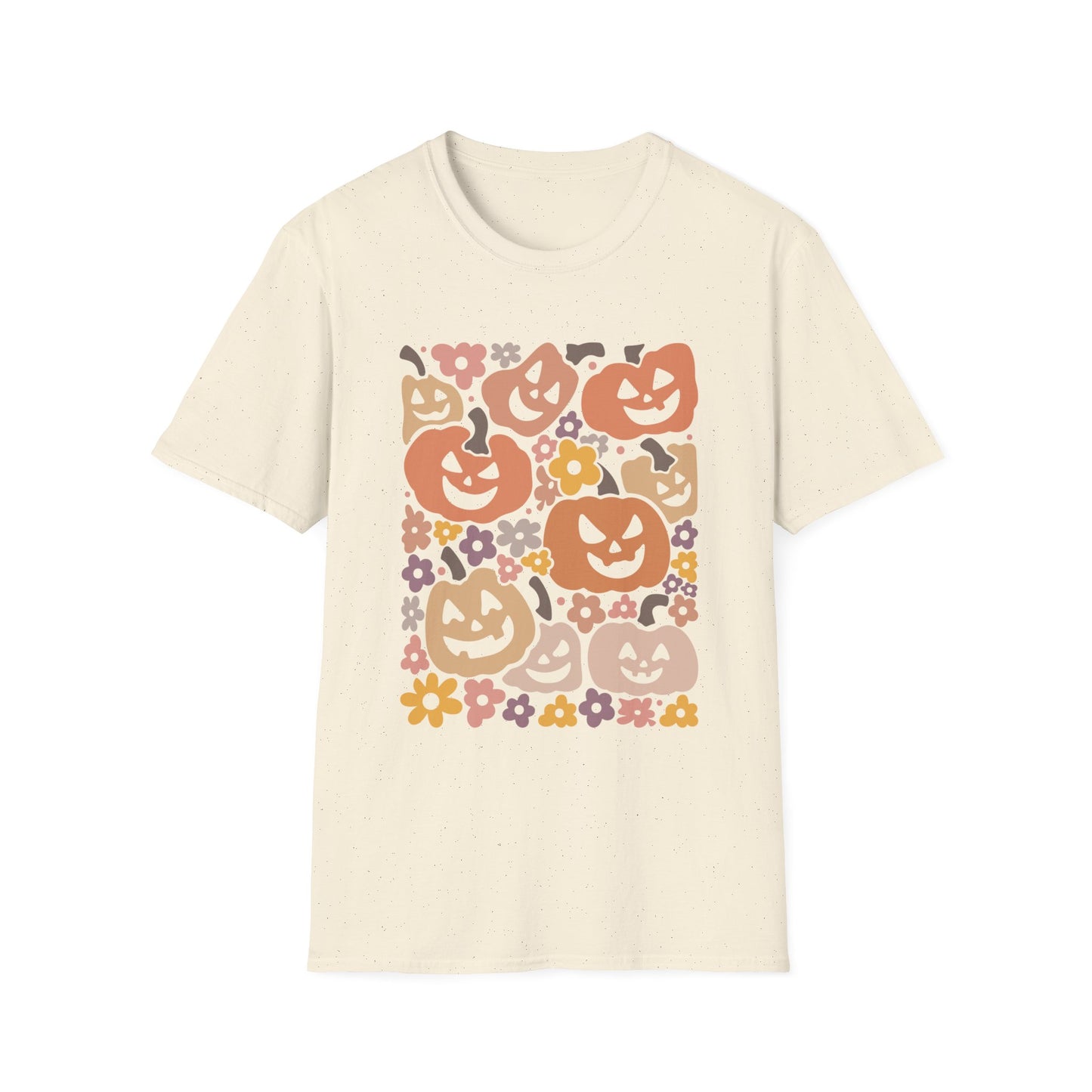 Autumn Harvest Pumpkin T-Shirt, Fall Fashion Tee, Halloween Shirt, Cute Unisex Tee, Seasonal Floral Top