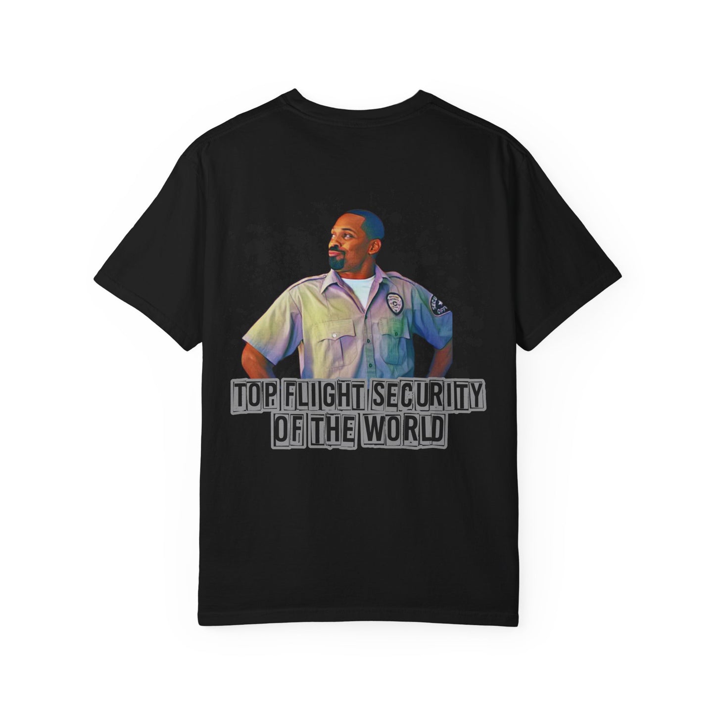 Flight Security Badge T-Shirt — "Top Flight Security of the World" Back Graphic Day-Day