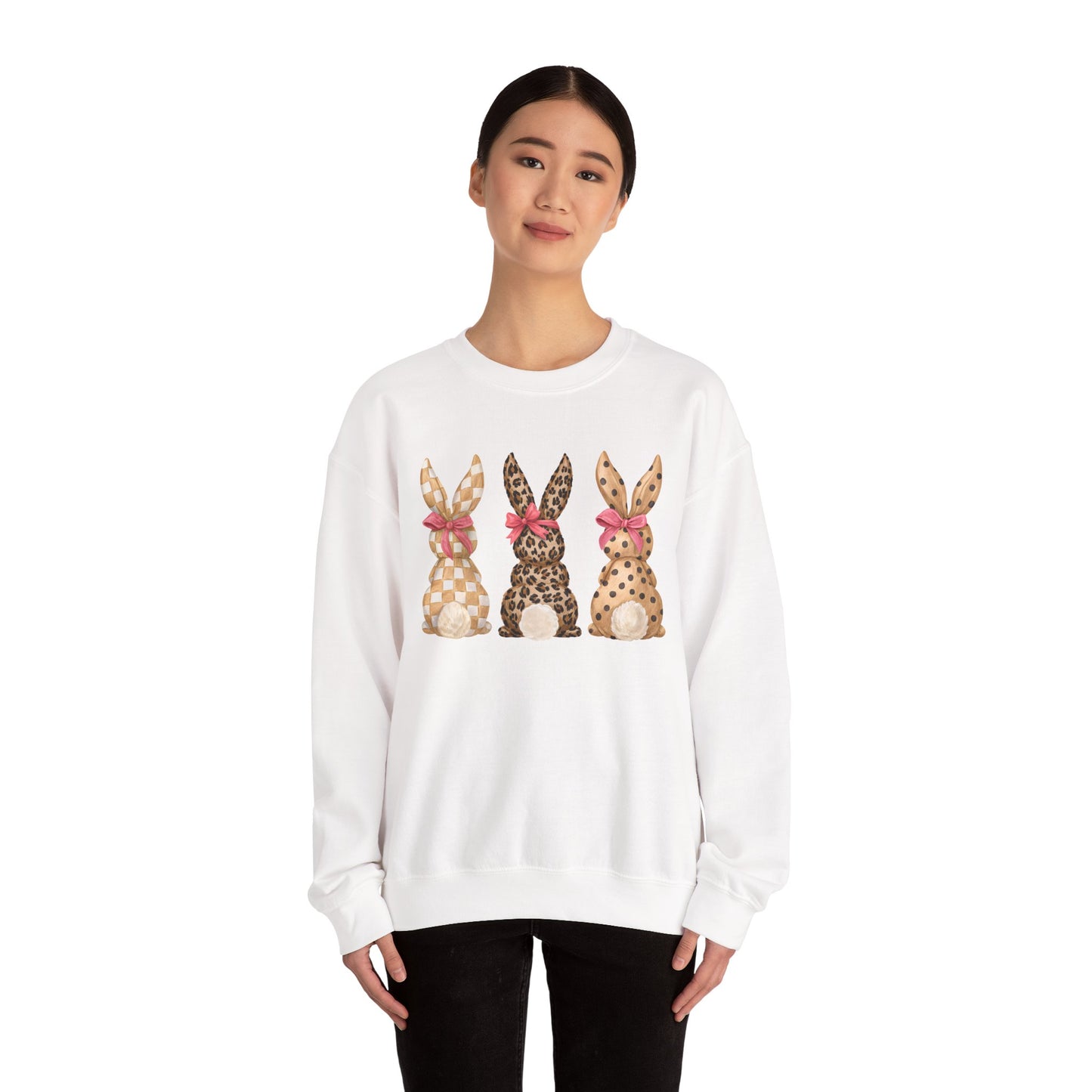 Easter Leopard Bunny Crewneck Sweatshirt