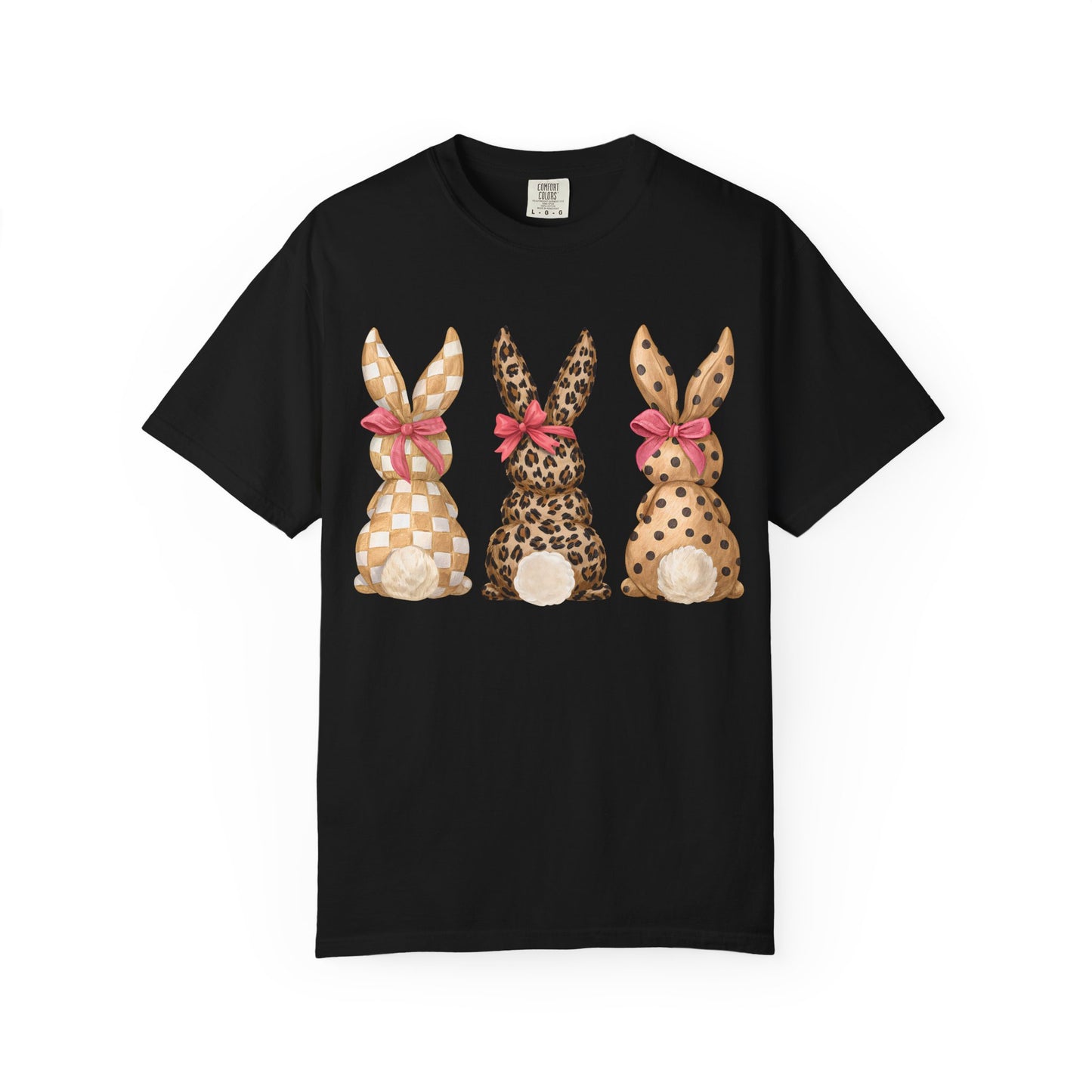 Easter Bunny Trio T-Shirt — Patterned Bunny Back Print