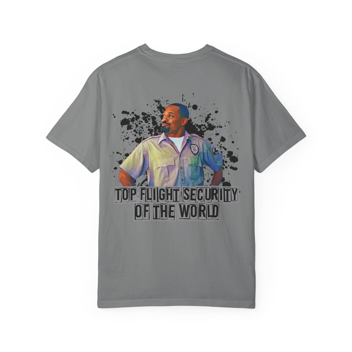 Flight Security Badge T-Shirt — "Top Flight Security of the World" Back Graphic Day-Day