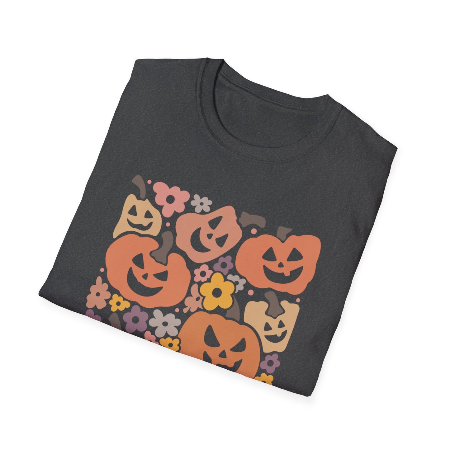 Autumn Harvest Pumpkin T-Shirt, Fall Fashion Tee, Halloween Shirt, Cute Unisex Tee, Seasonal Floral Top