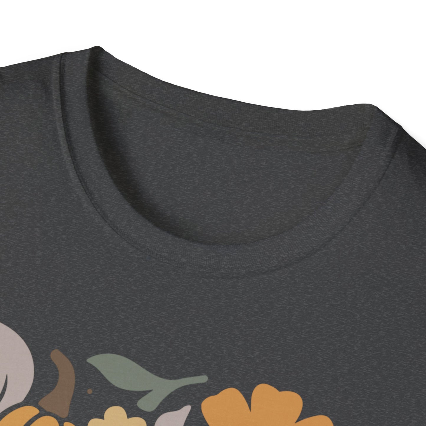 Autumn Floral T-Shirt, Cozy Fall Tee, Harvest Graphic Shirt, Seasonal Gift, Pumpkin and Flower Design, Thanksgiving Apparel