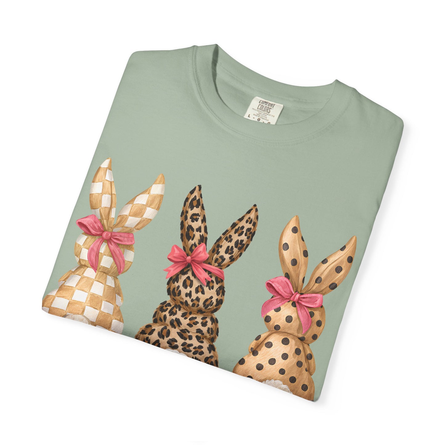 Easter Bunny Trio T-Shirt — Patterned Bunny Back Print