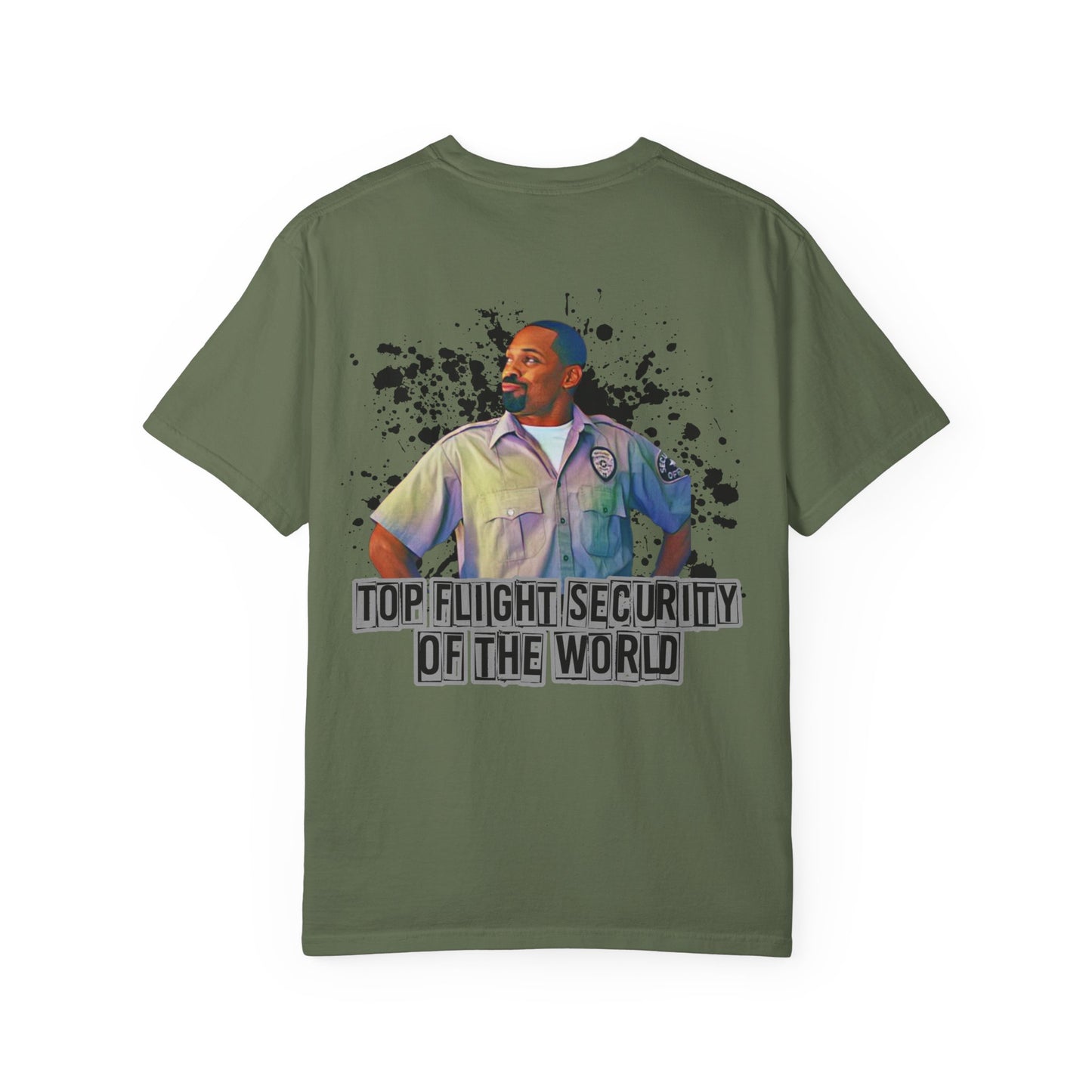 Flight Security Badge T-Shirt — "Top Flight Security of the World" Back Graphic Day-Day