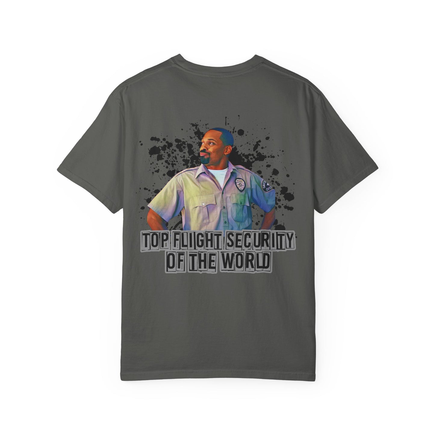 Flight Security Badge T-Shirt — "Top Flight Security of the World" Back Graphic Day-Day