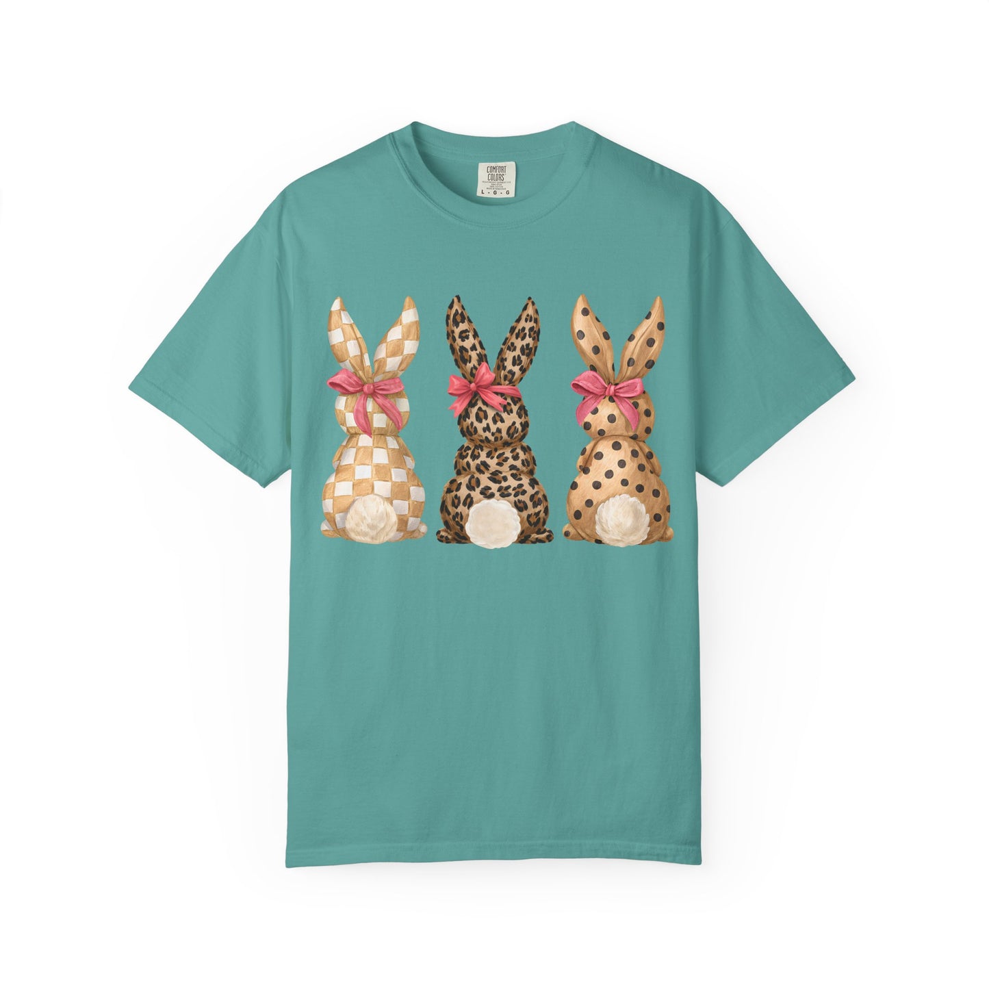 Easter Bunny Trio T-Shirt — Patterned Bunny Back Print