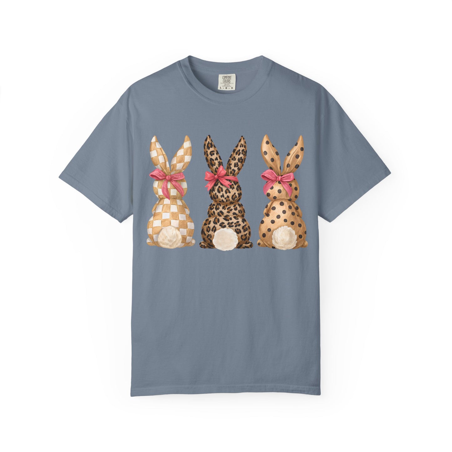 Easter Bunny Trio T-Shirt — Patterned Bunny Back Print