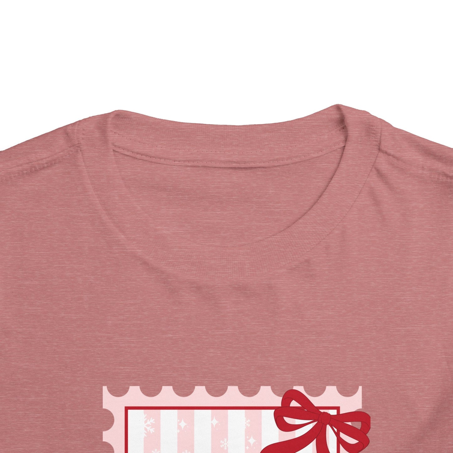 Be Mine Toddler Tee — Valentine’s Day Pink Stamp Design
