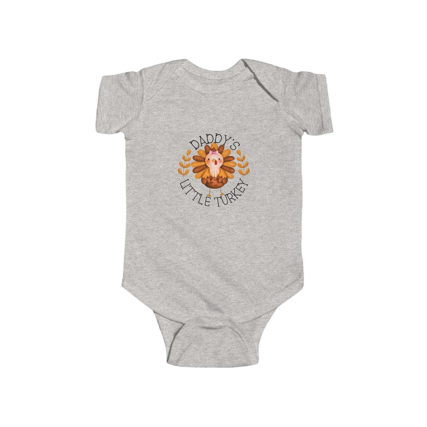 Baby Bodysuit - Daddy's Little Turkey Design