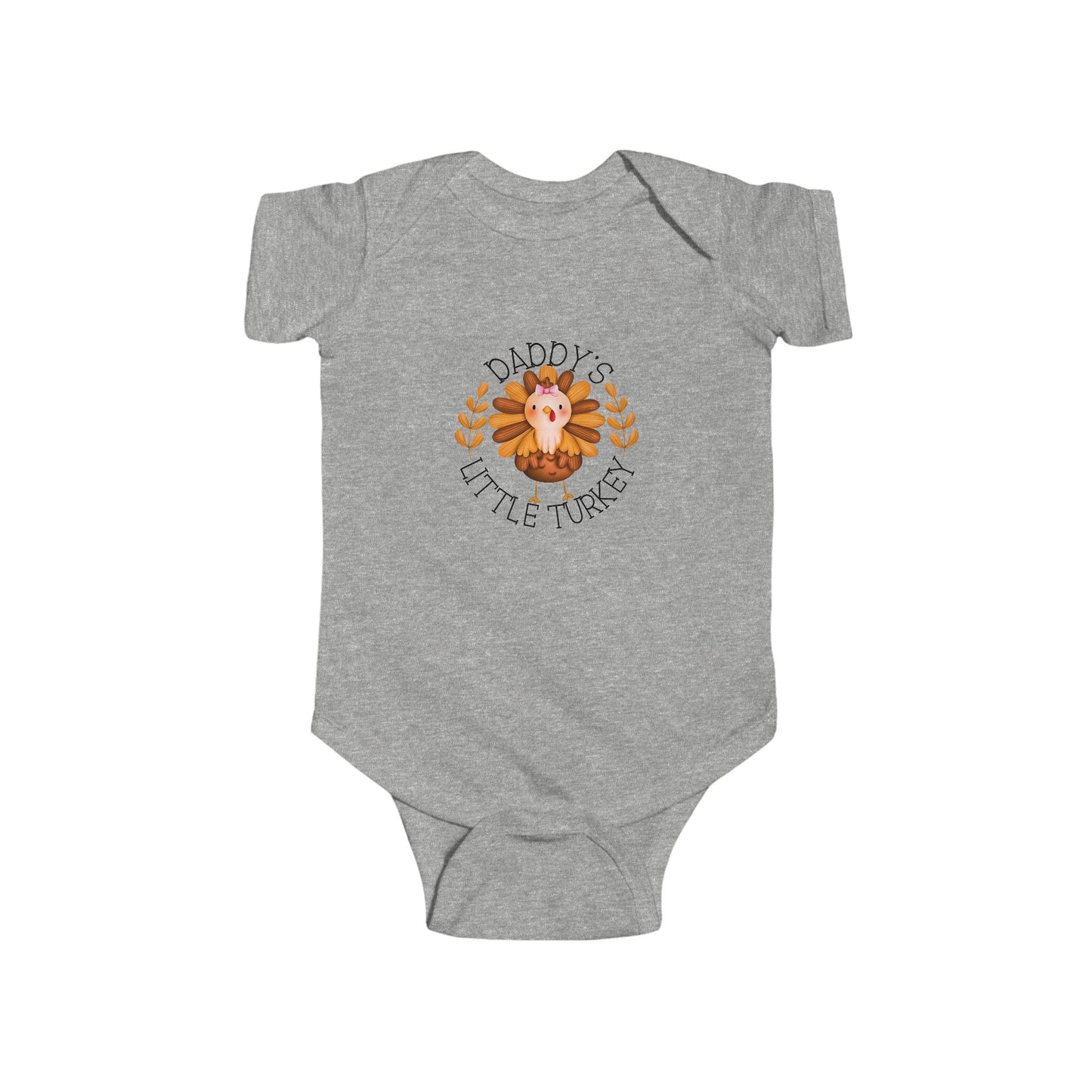 Baby Bodysuit - Daddy's Little Turkey Design