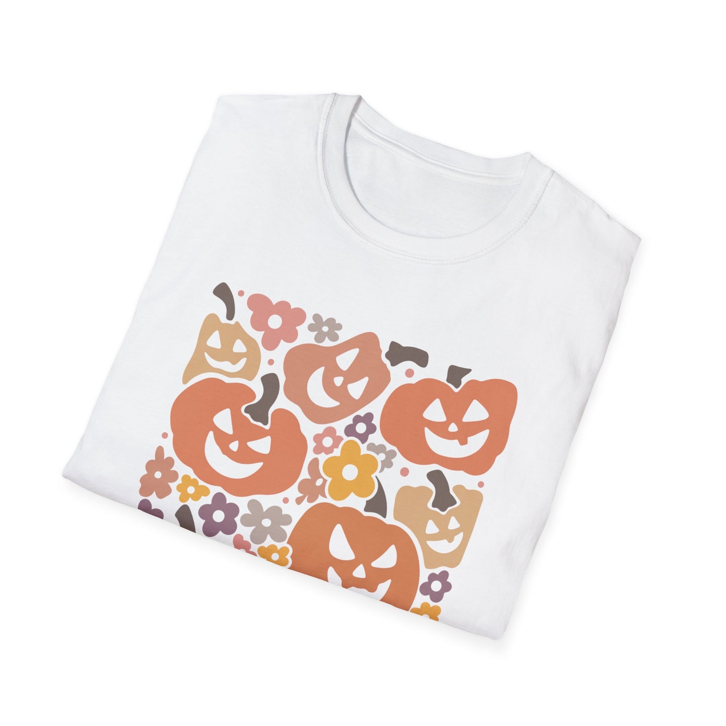 Autumn Harvest Pumpkin T-Shirt, Fall Fashion Tee, Halloween Shirt, Cute Unisex Tee, Seasonal Floral Top