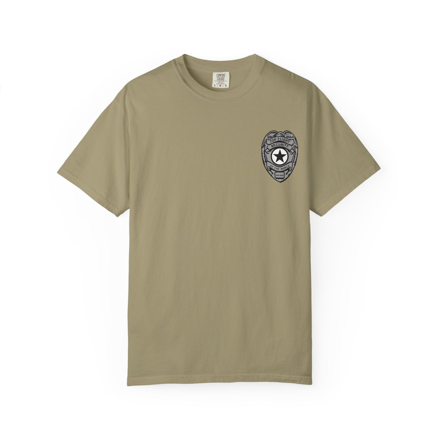 Flight Security Badge T-Shirt — "Top Flight Security of the World" Back Graphic Day-Day