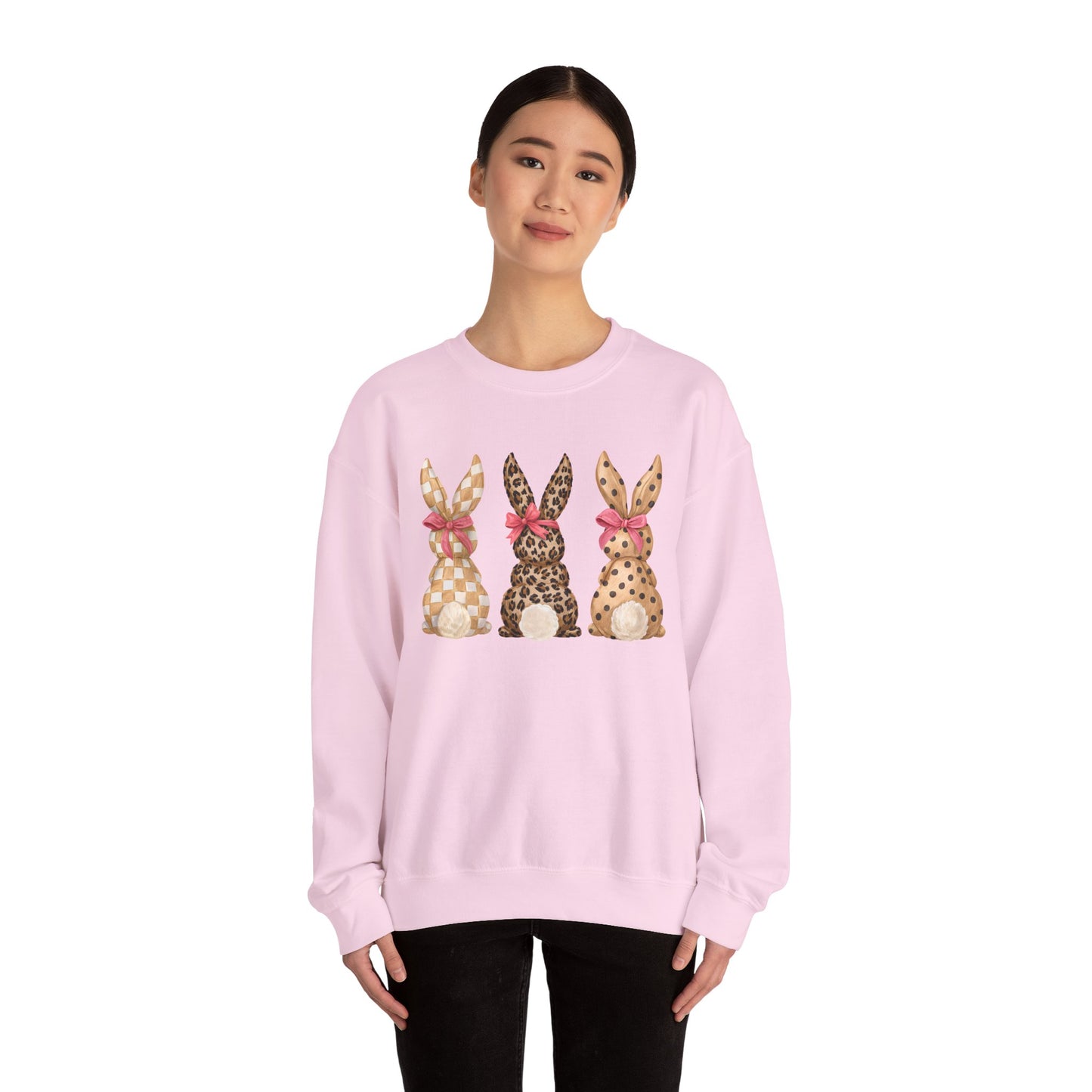 Easter Leopard Bunny Crewneck Sweatshirt