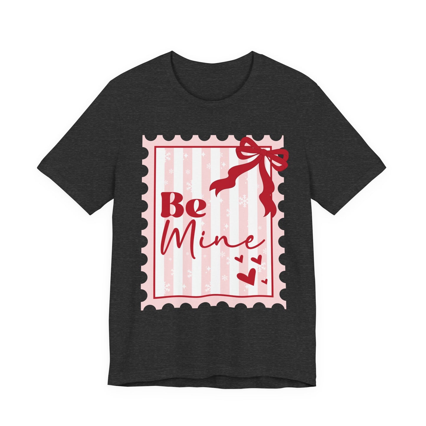 Be Mine Valentine Tee — Cute Pink Gift Stamp T‑Shirt