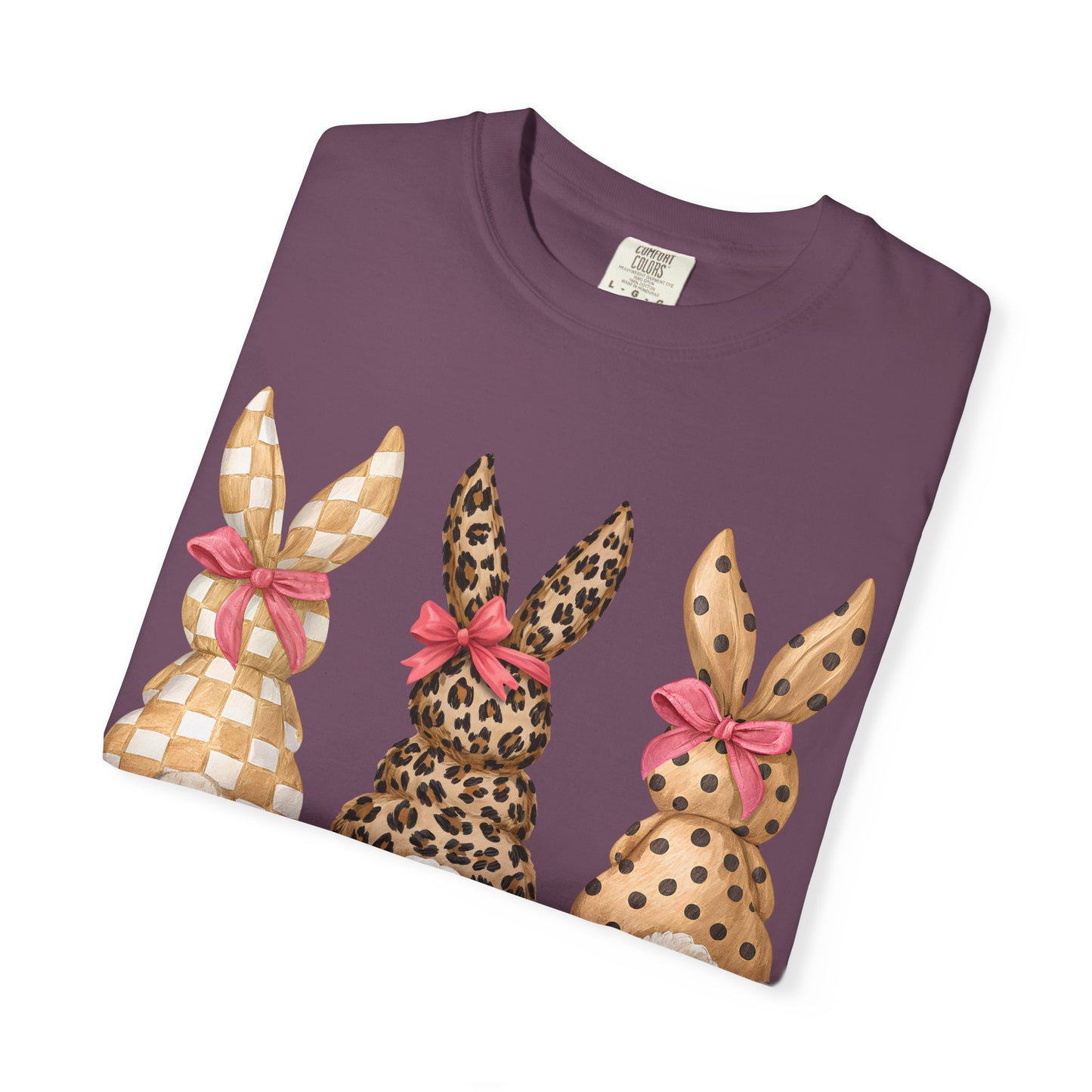 Easter Bunny Trio T-Shirt — Patterned Bunny Back Print
