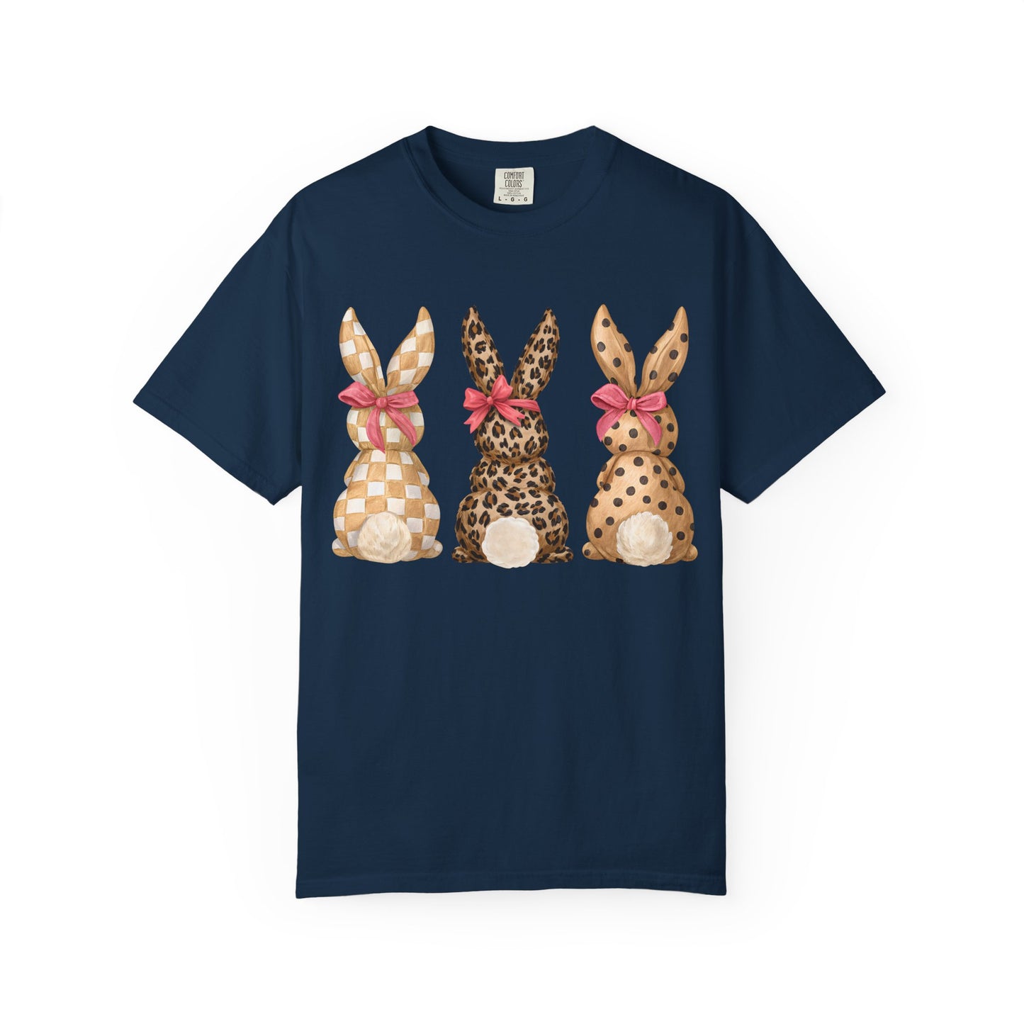 Easter Bunny Trio T-Shirt — Patterned Bunny Back Print