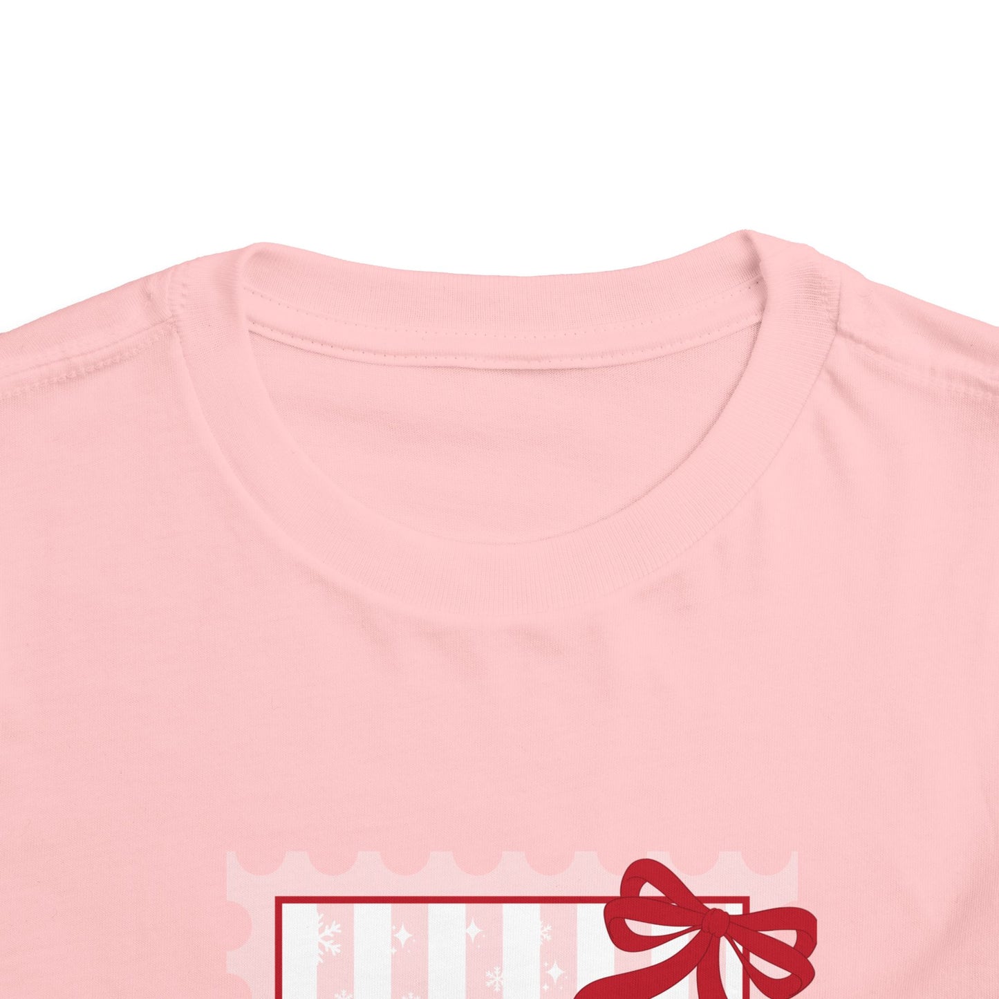 Be Mine Toddler Tee — Valentine’s Day Pink Stamp Design